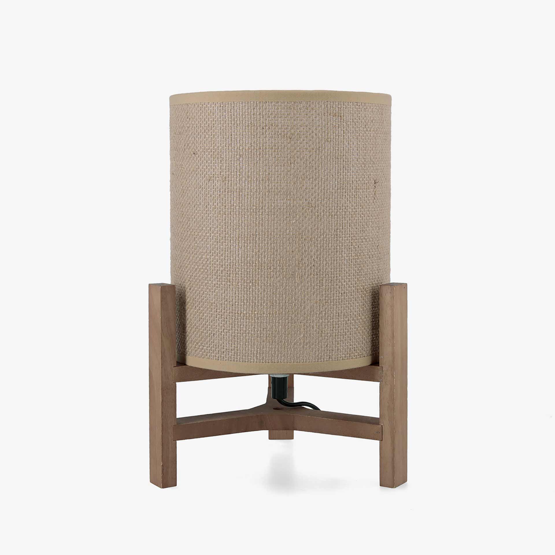 Lampara de mesa de madera y lino 19x30 Nora