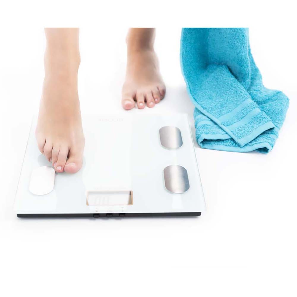 Bàscula de baño con cuatro sensores DCook 30x30x2cm