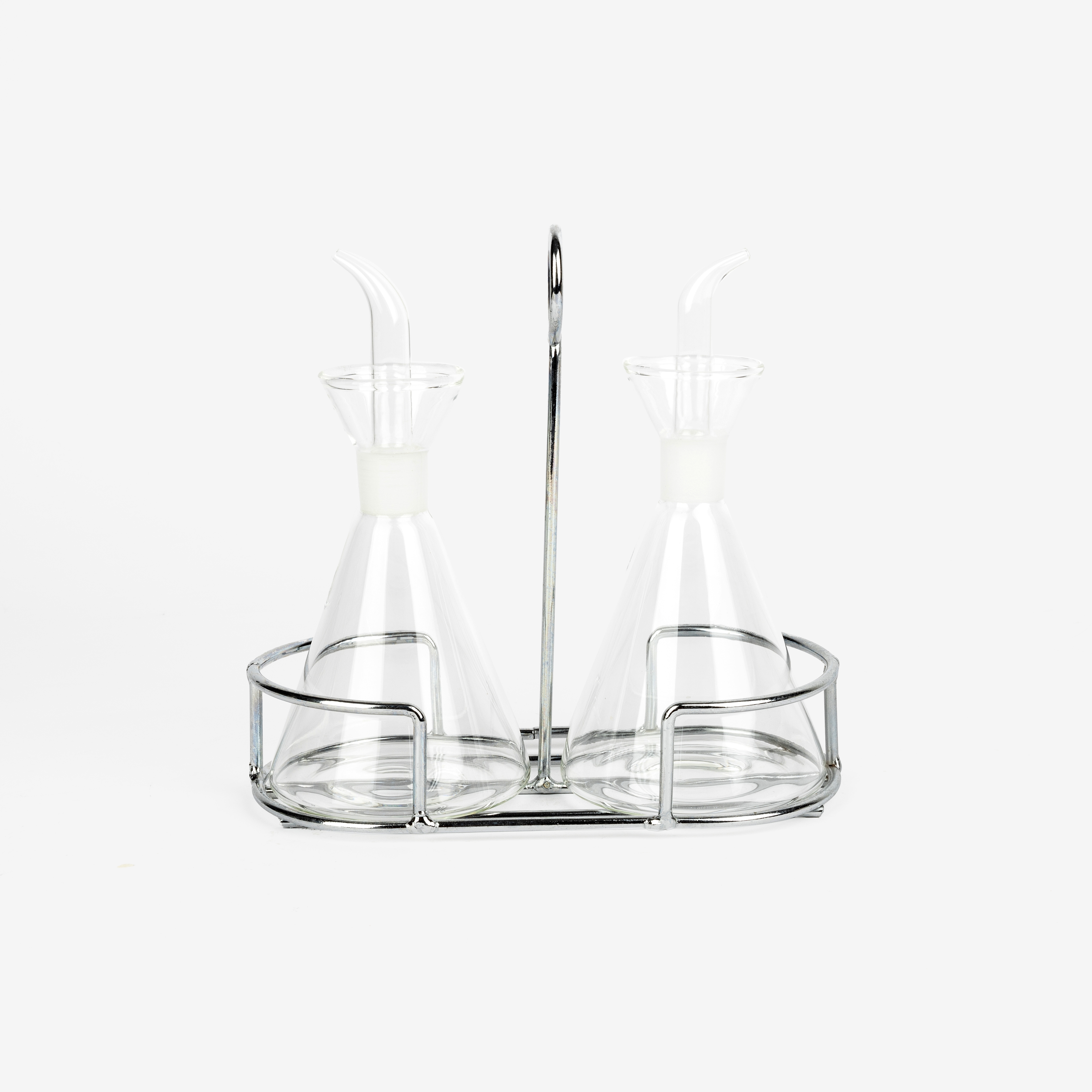 Set de aceitera y vinagrera con soporte Matraz