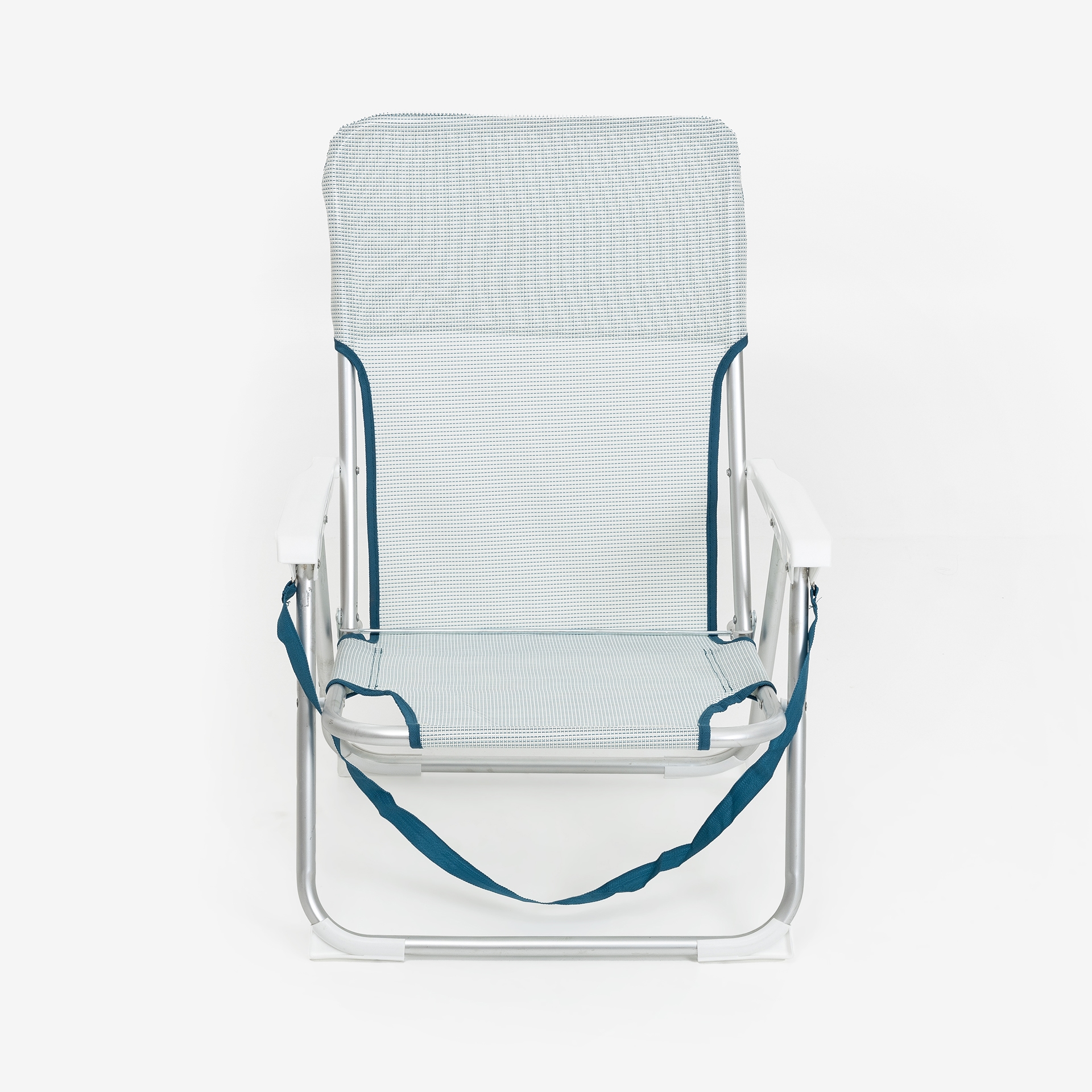 Silla de playa plegable de aluminio azul Medano 40x56x70cm