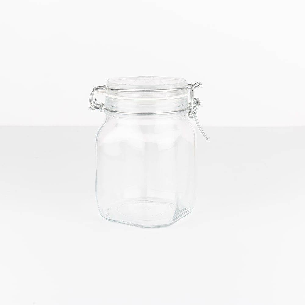 Bote de cristal herm&eacute;tico grande 1L