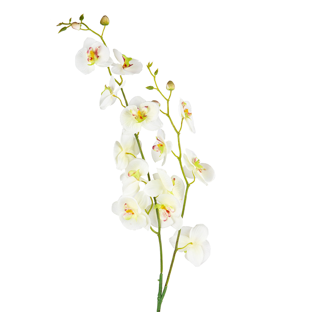 Flor artificial orquídea verde 88cm