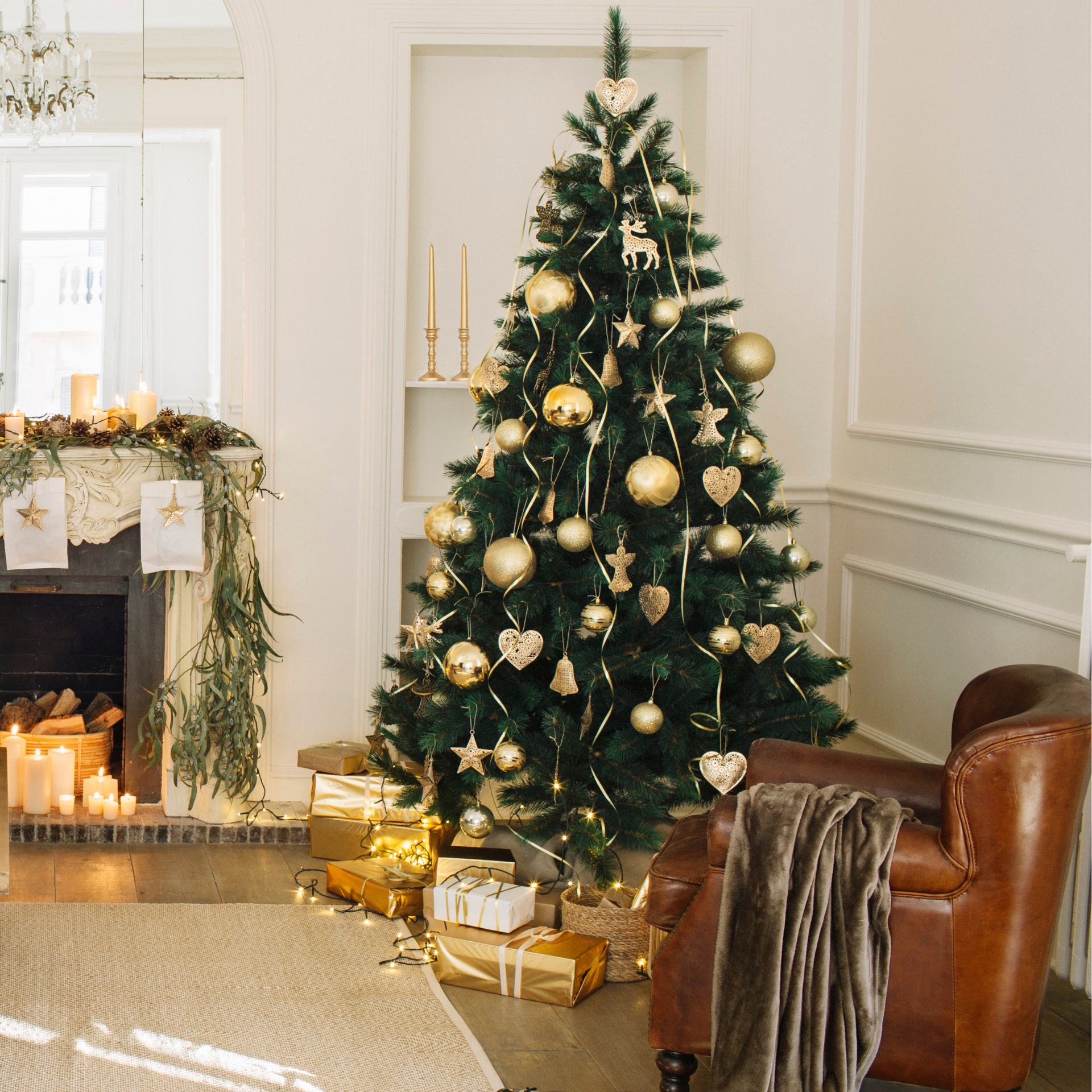 Butaca de piel marrón Chester 65x72x80cm