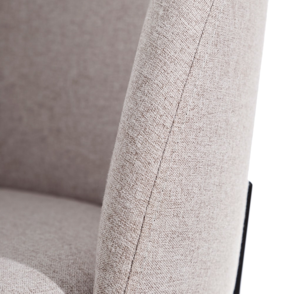 Set de 2 sillas de comedor de metal con tela beige Caleb 50x54x78cm