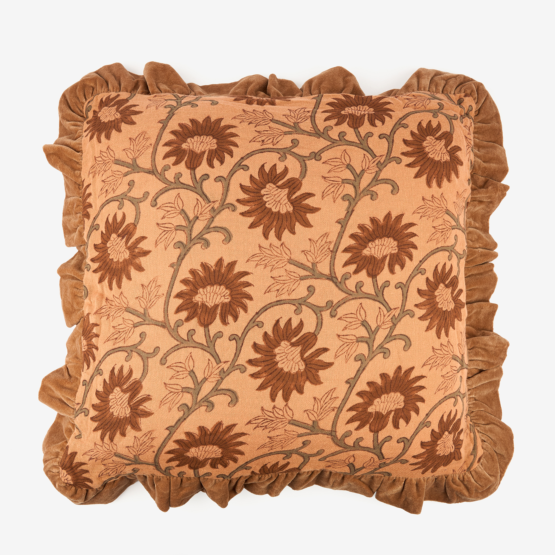 Funda de cojín de algodón flor Mia 50x50cm Clau&Chloe