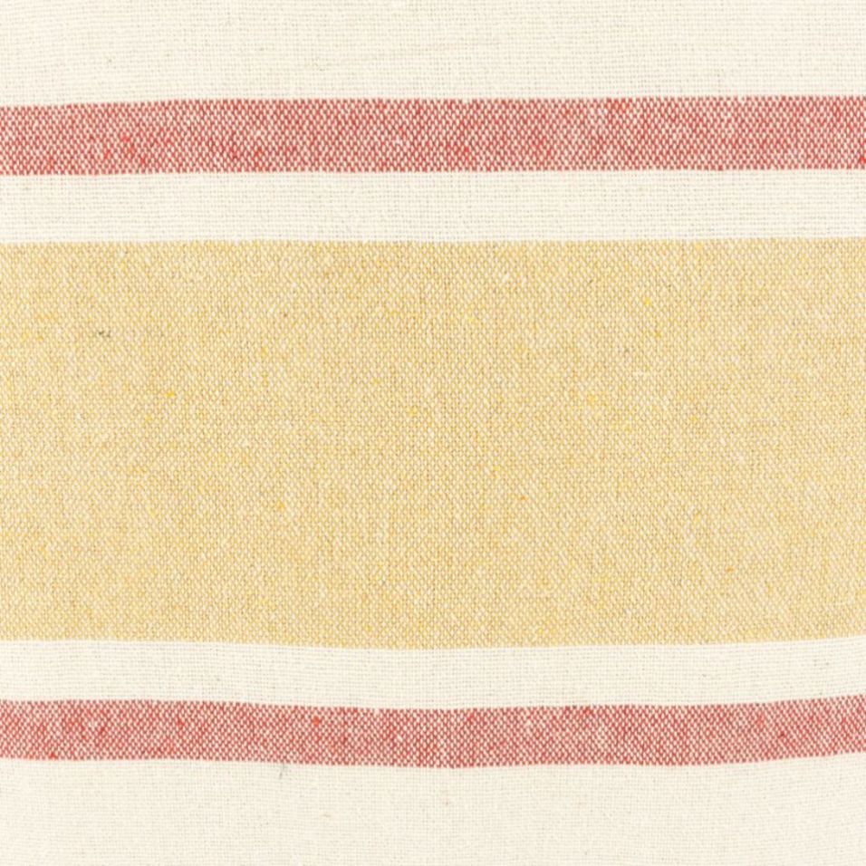 Funda de cojín de algodón con rayas rojas Niza 45x45cm