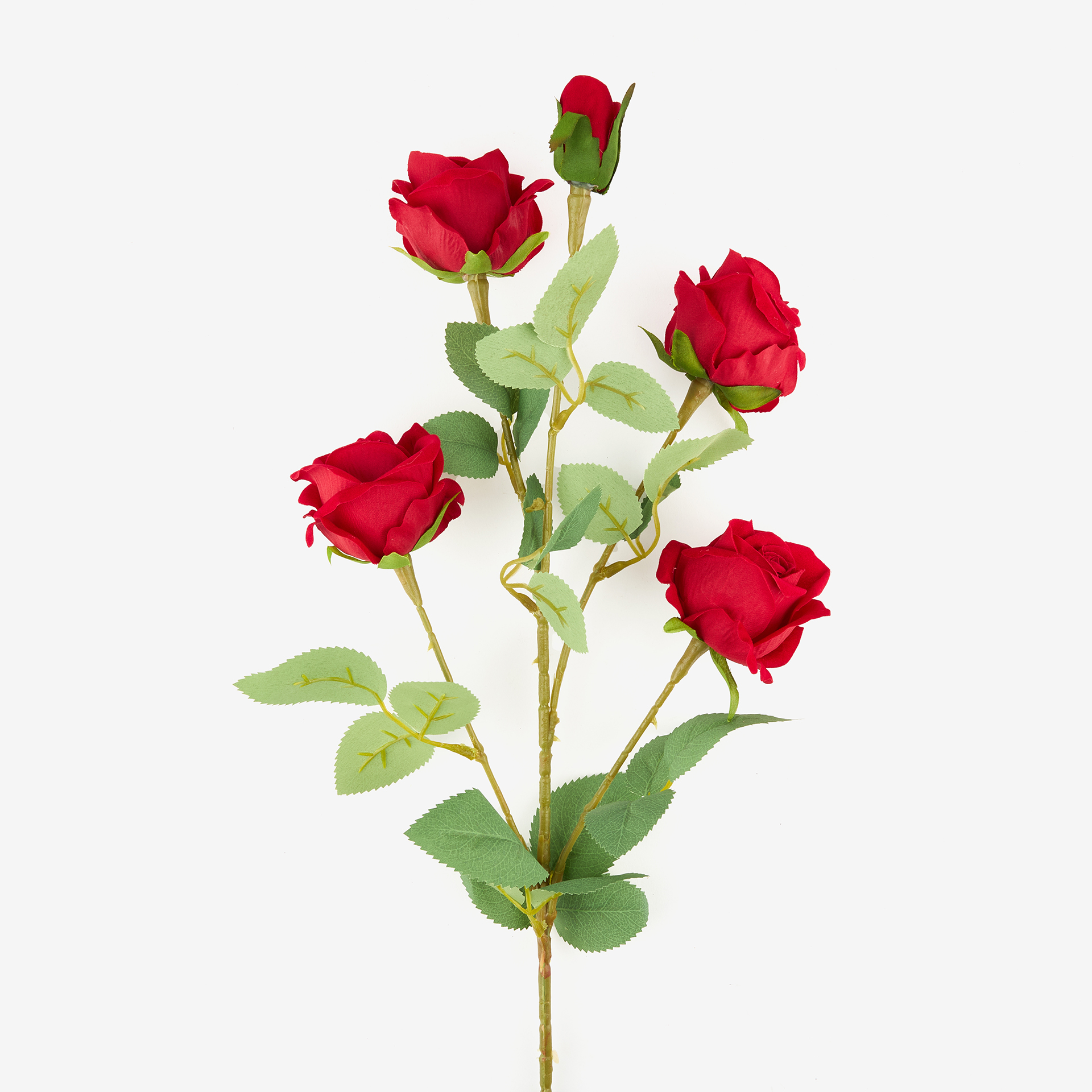 Flor artificial rosa roja 86cm