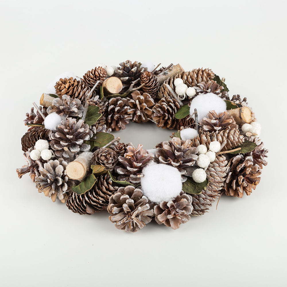 Corona decorativa piñas Ø33x9cm