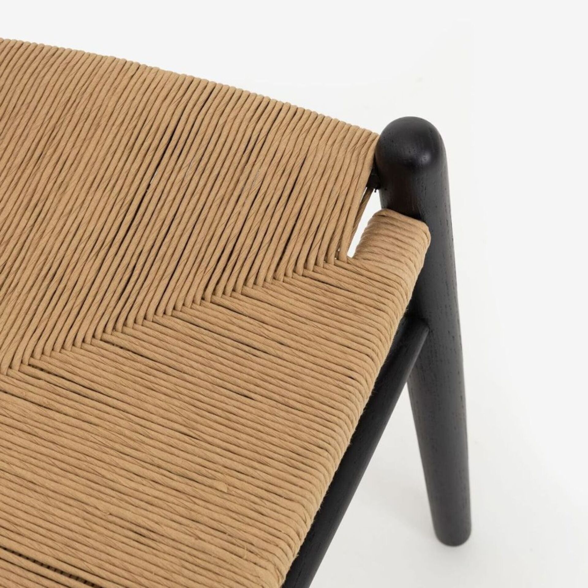 Silla de comedor de madera negra Irma 49x42x78cm Clau&Chloe