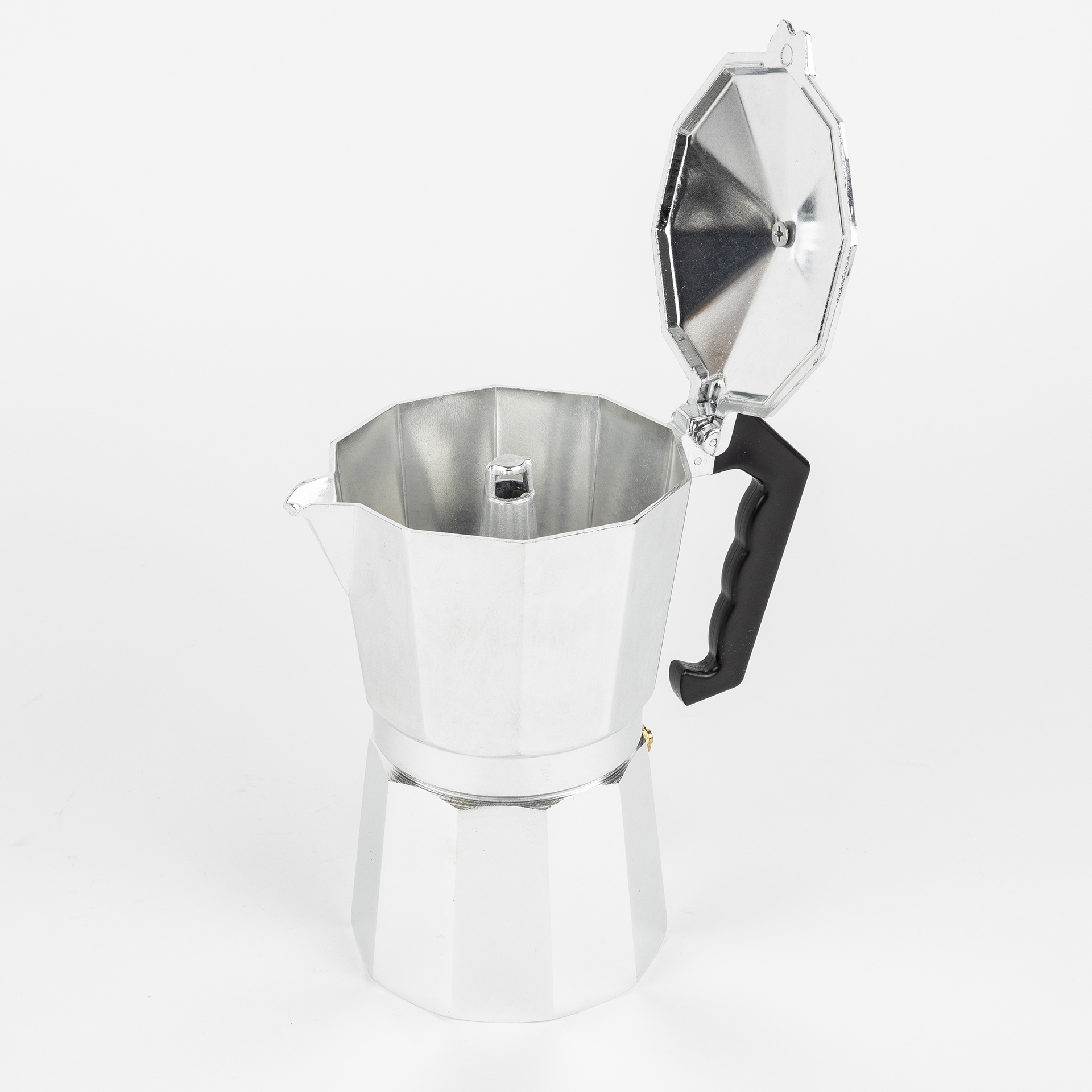 Cafetera 12 tazas de aluminio Bolonia