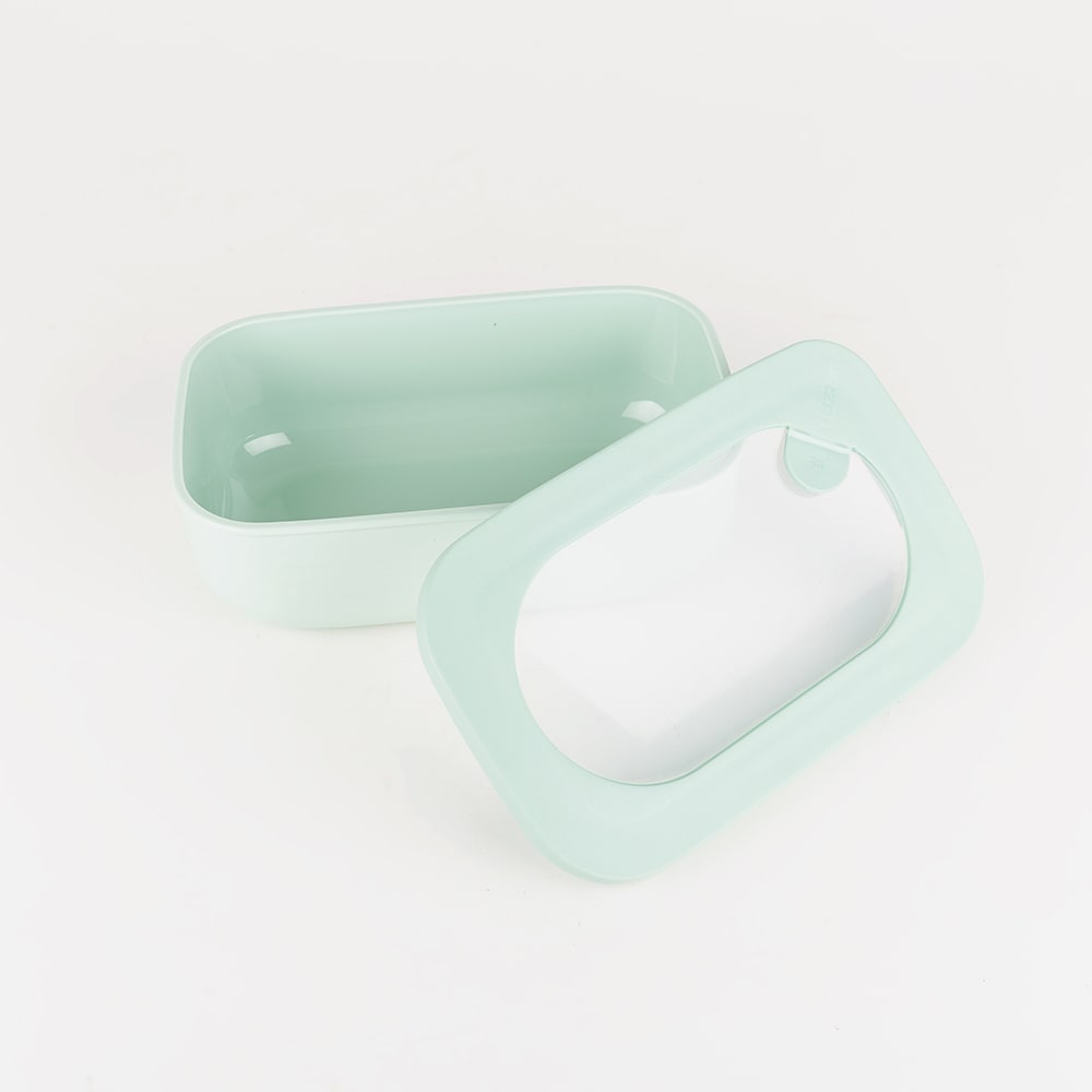 Táper hermético pequeño con tapa traslúcida color verde - Guzzini