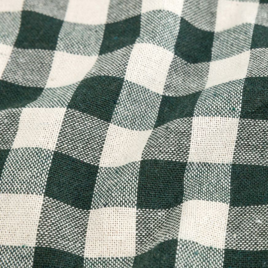 Set de 2 servilletas de algodón verde Vichy43x43cm