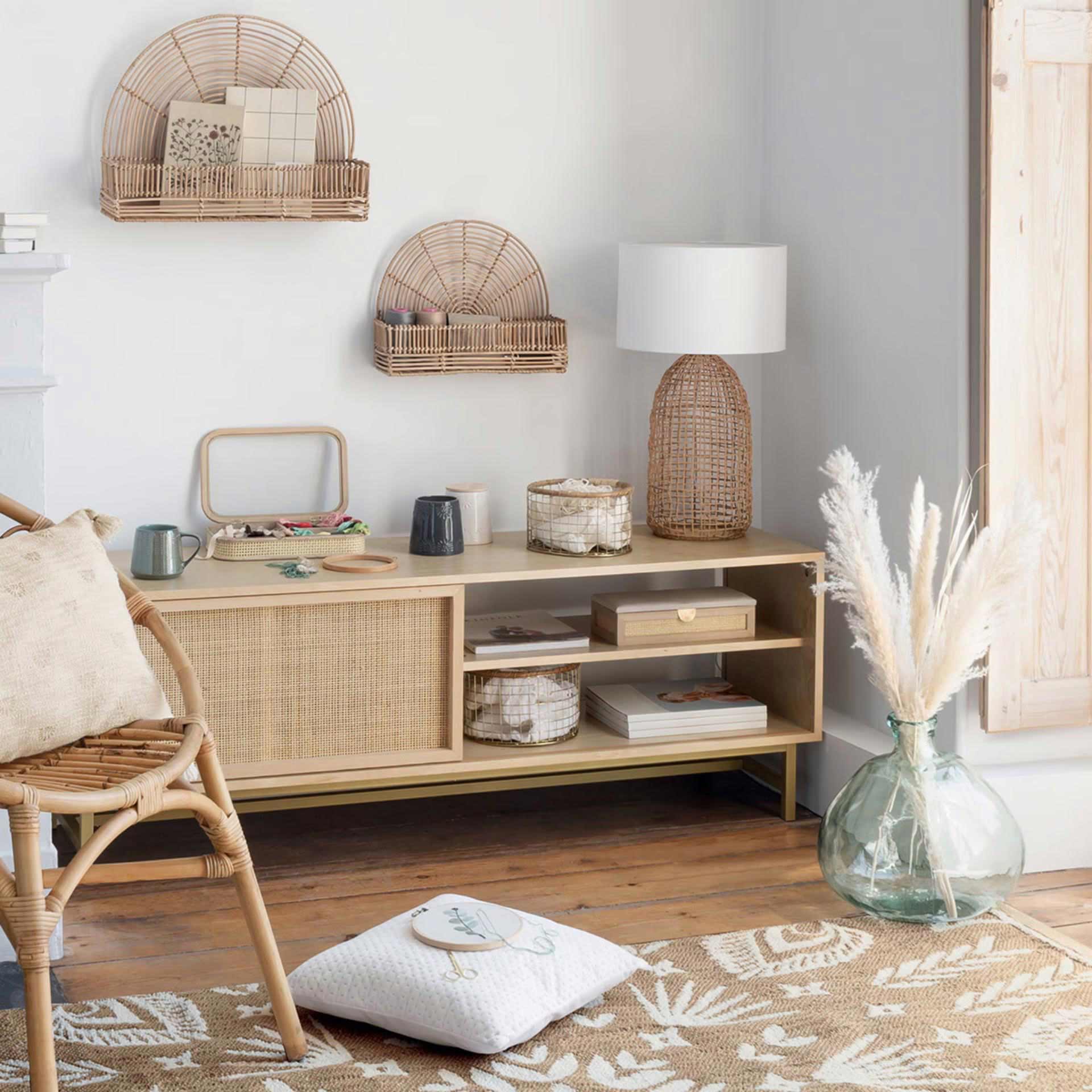 Mueble de TV de 1 puerta de rat&aacute;n Moren