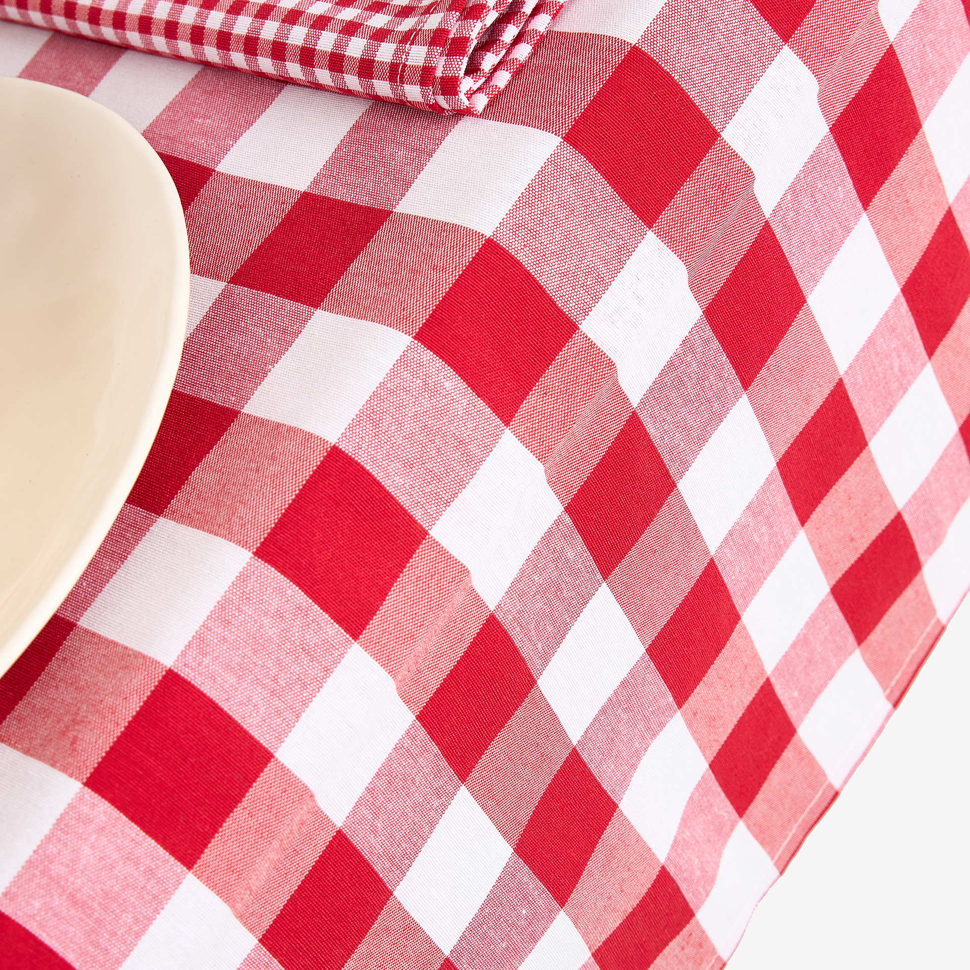 Mantel Vichy rojo 140x250cm