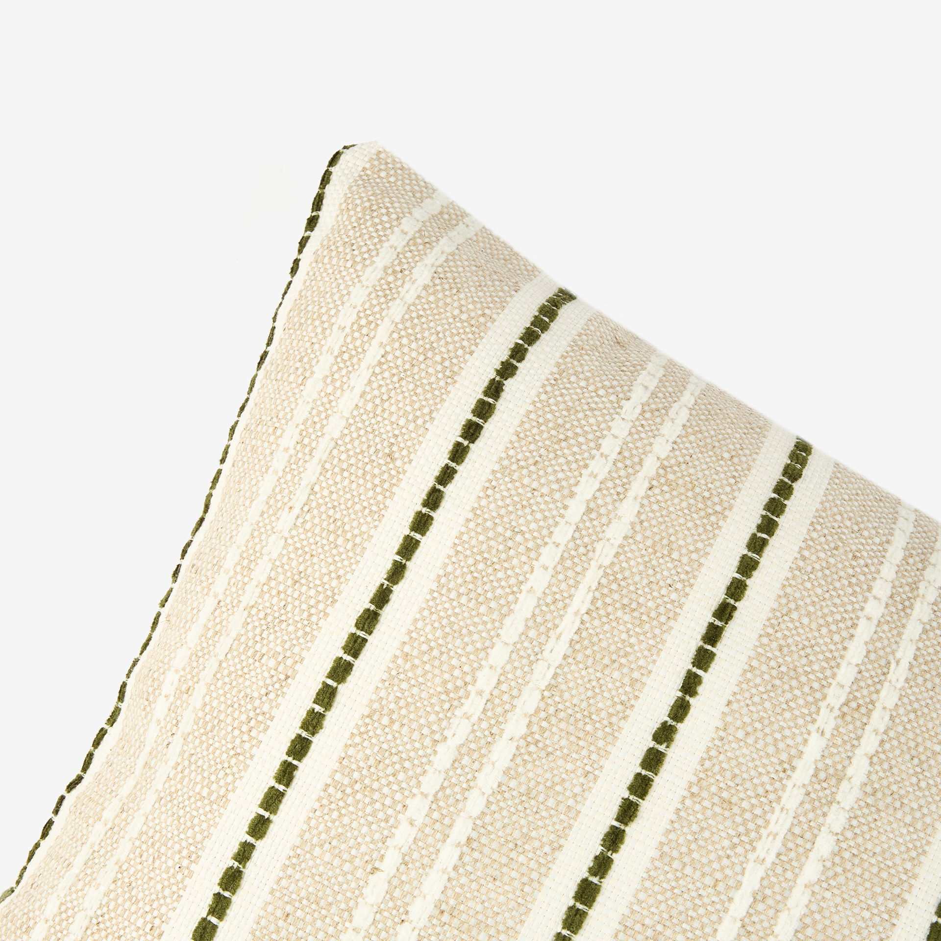 Funda de coj&iacute;n beige y oliva Jarfa 45x45cm