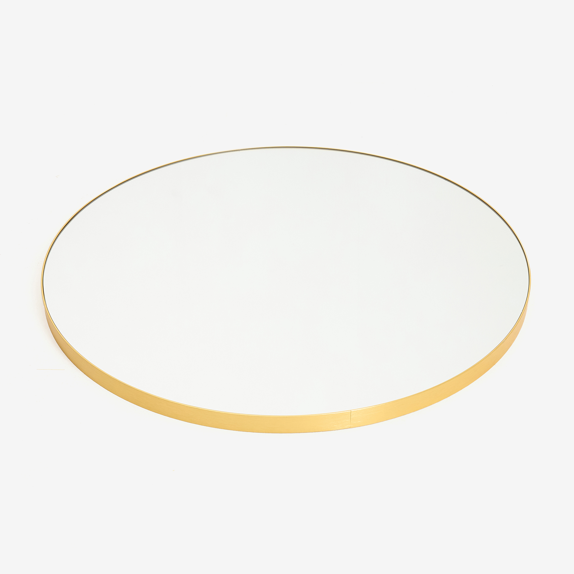 Espejo de pared redondo con marco dorado Flame &Oslash;80cm