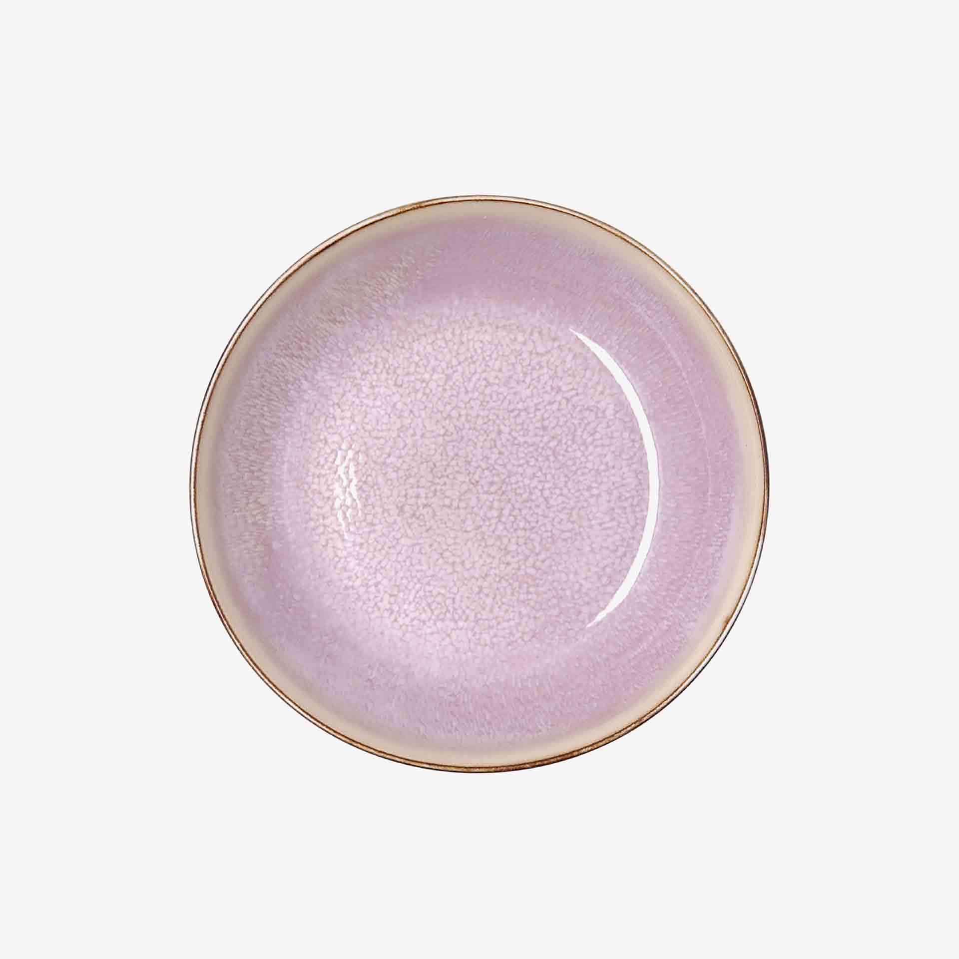 Plato hondo de cer&aacute;mica rosa Blush &Oslash;20cm