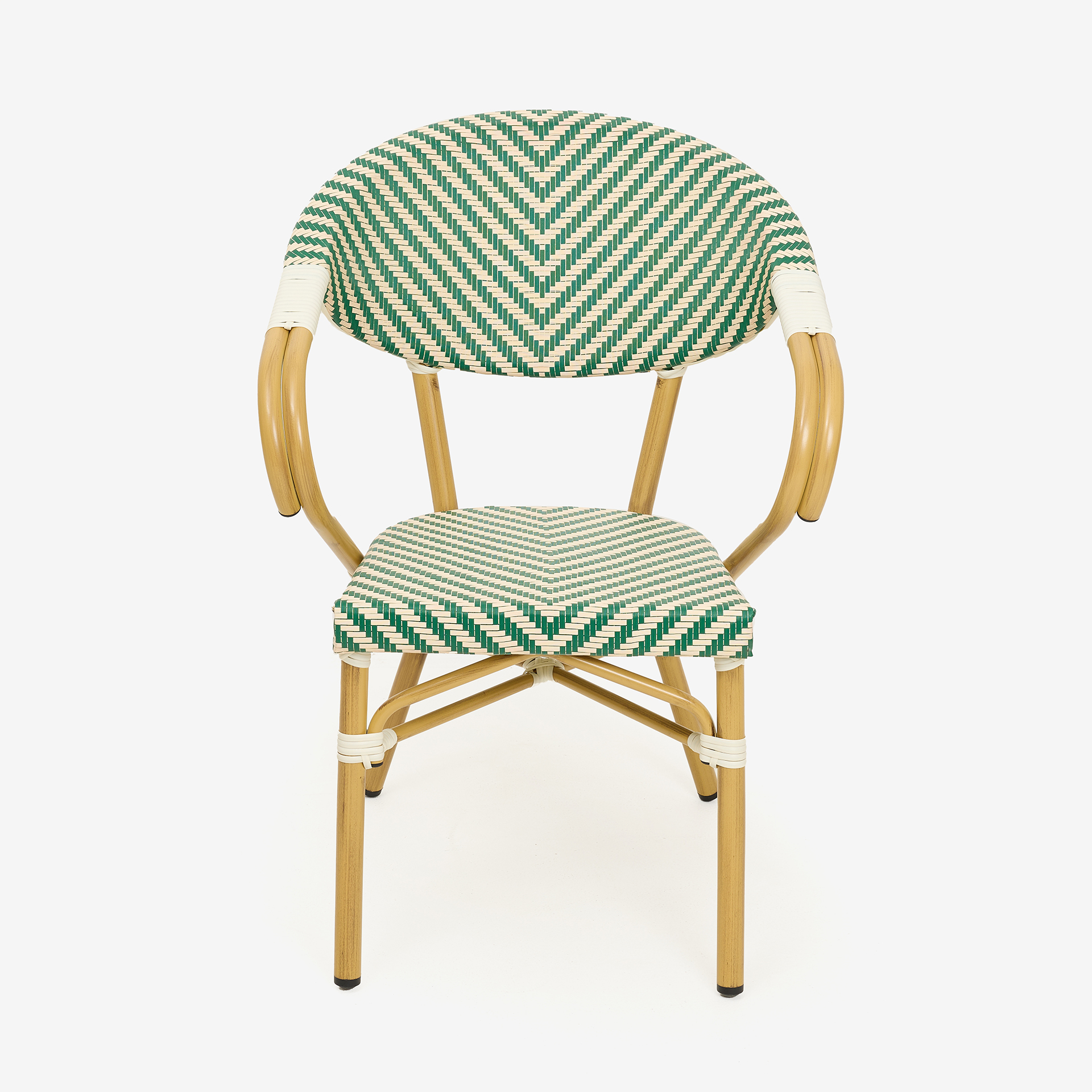 Silla de jardín bistro de textilene verde Sena 58x61x82cm