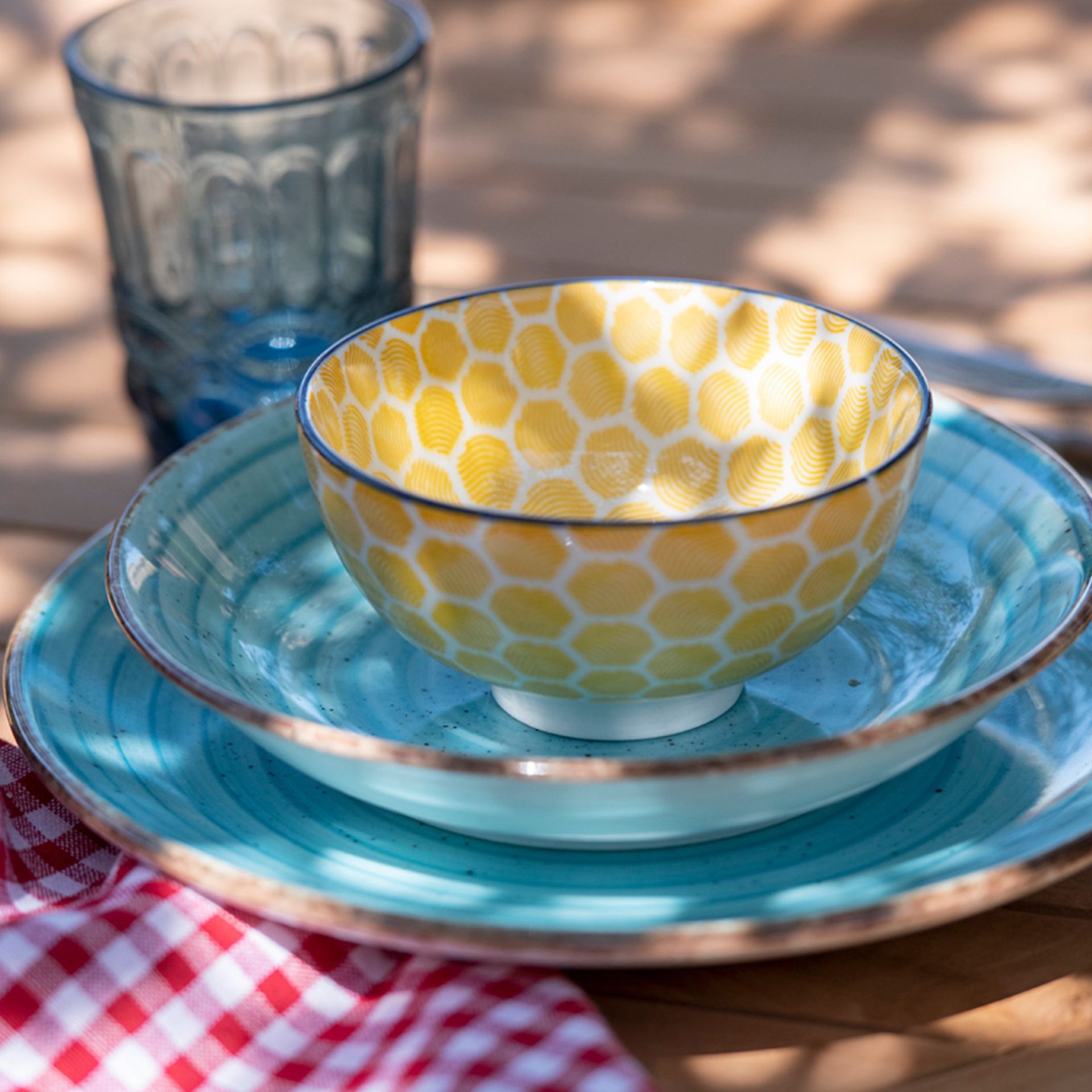 Plato llano azul Eo Turquoise Ø25cm