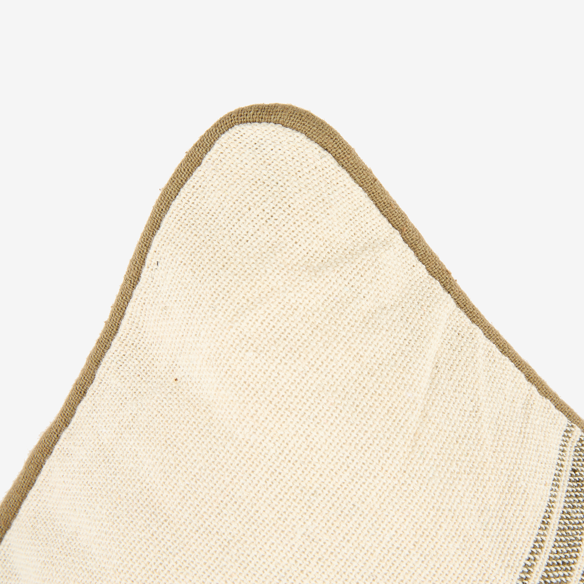 Funda de cojín de algodón rayas verdes Niza 30x45cm