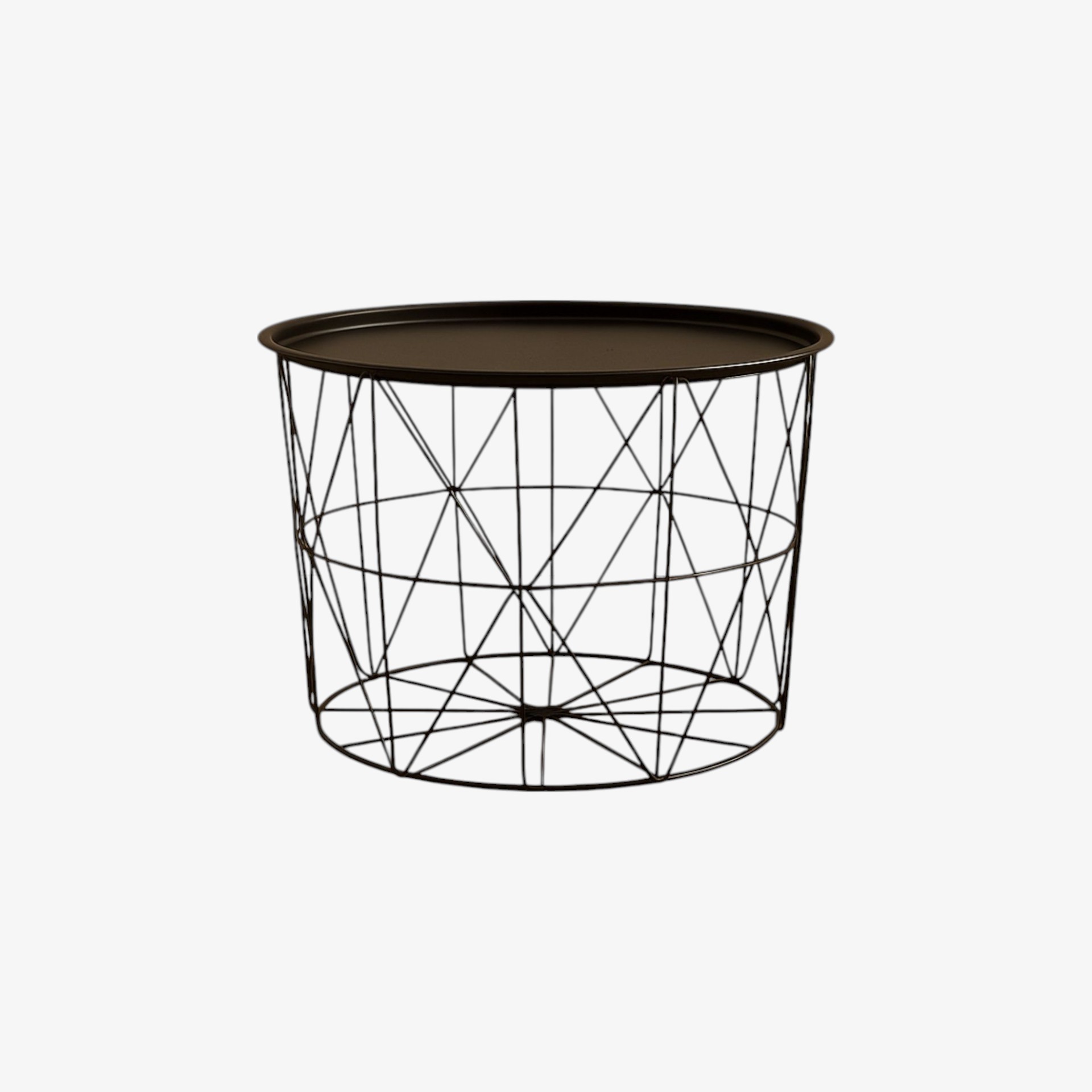 Mesa auxiliar de metal negra Dresde &Oslash;54x40cm