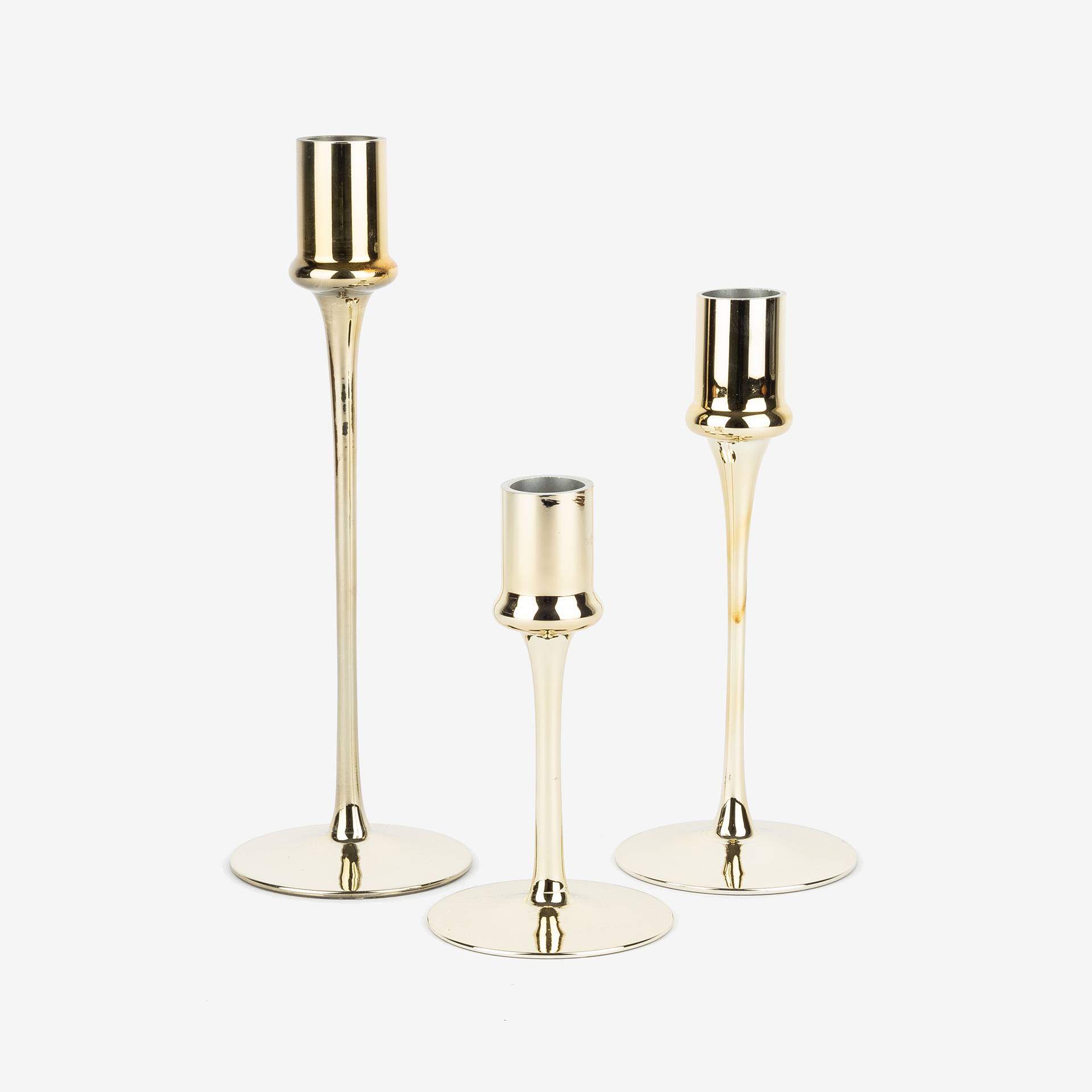 Candelabro de cristal dorado Musa &Oslash;8x14cm