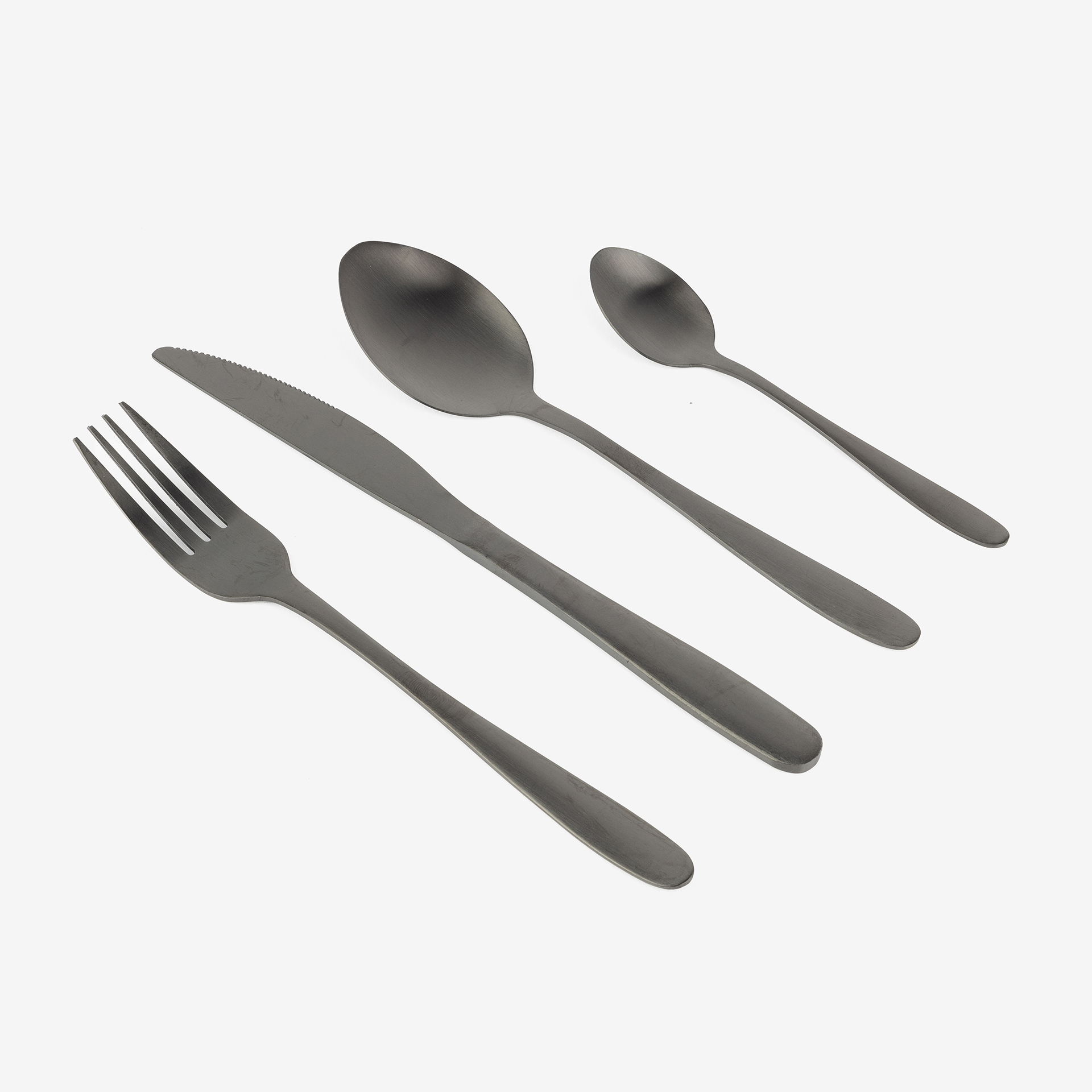 Cuberter&iacute;a de 16 piezas de acero inoxidable negro