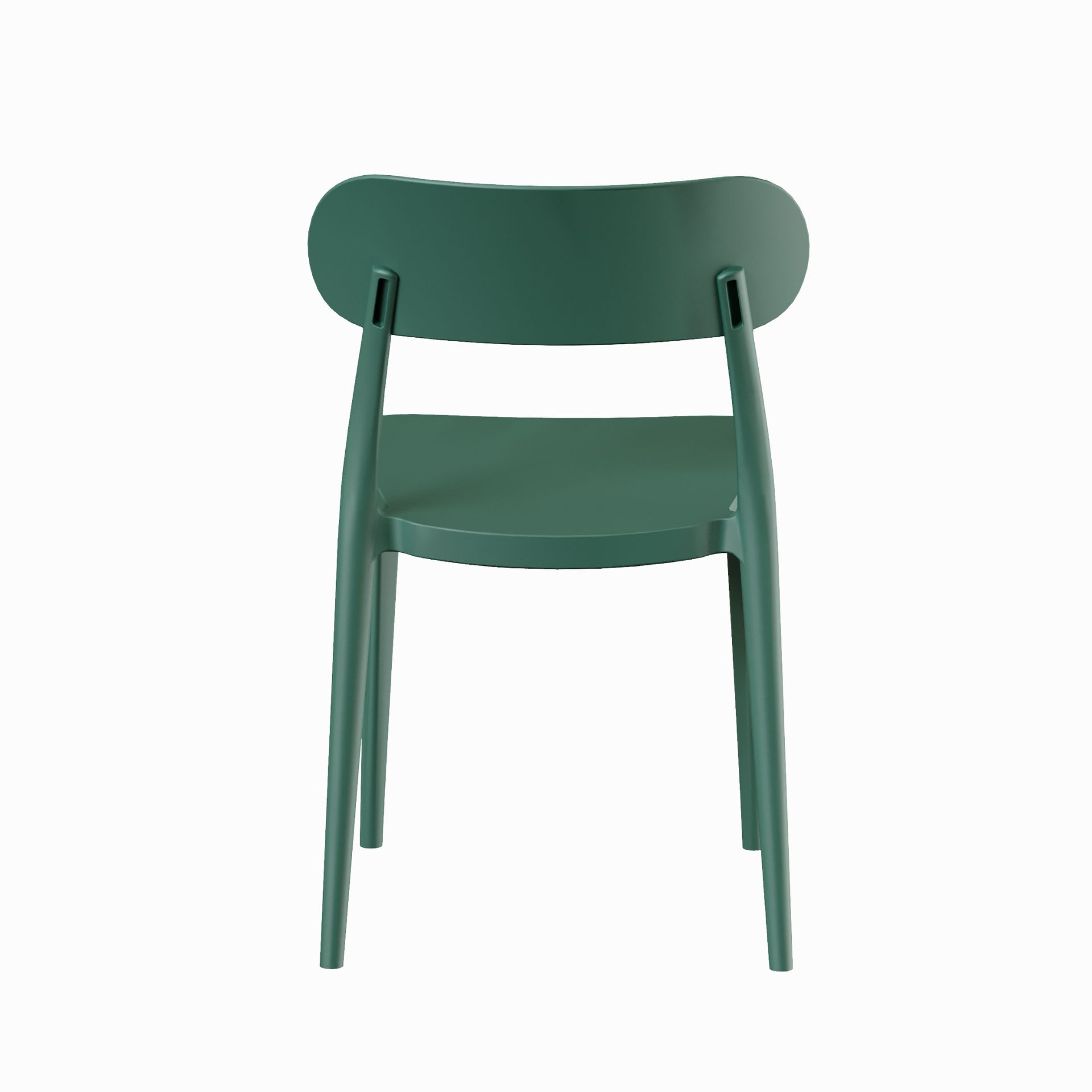 Silla de comedor de polipropileno verde Nesta 45x42x77cm