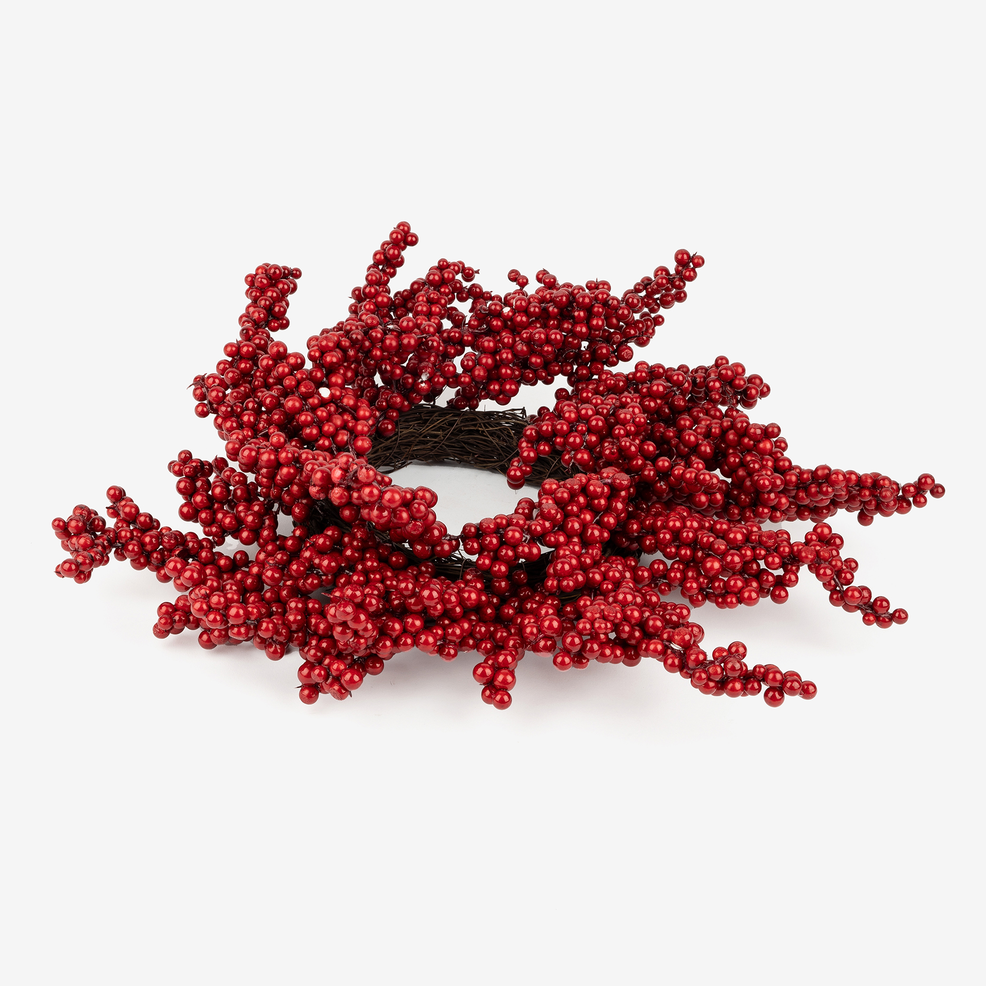 Corona decorativa de bayas rojas &Oslash;41cm