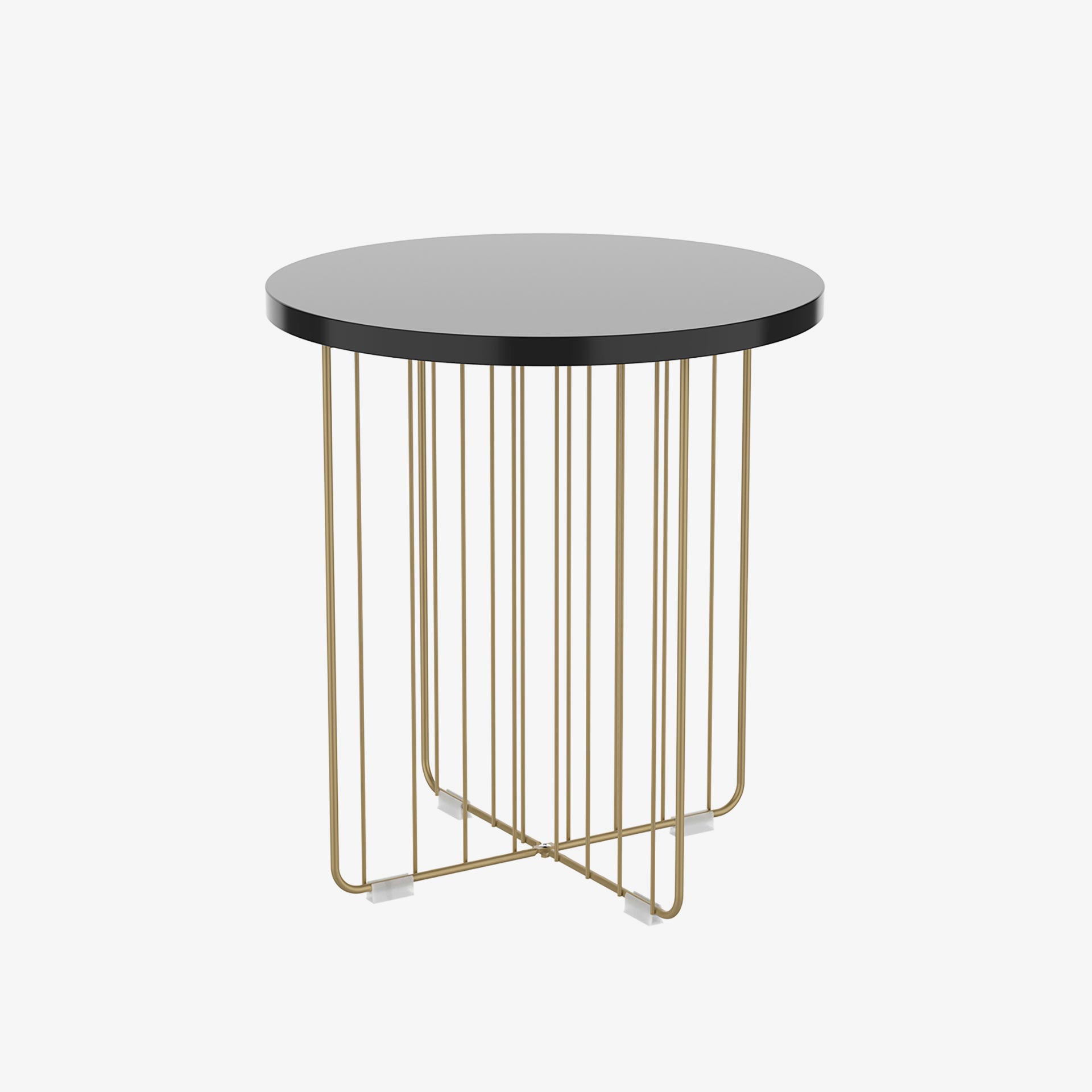 Mesa auxiliar de metal dorada Loft 44x47,8cm