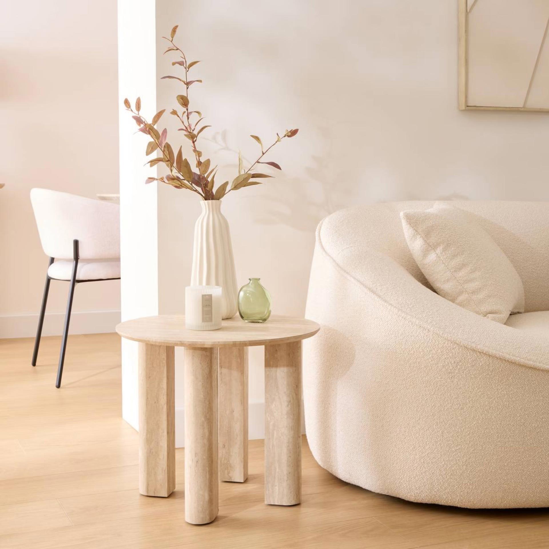 Mesa auxiliar de madera Elva &Oslash;50cm 
