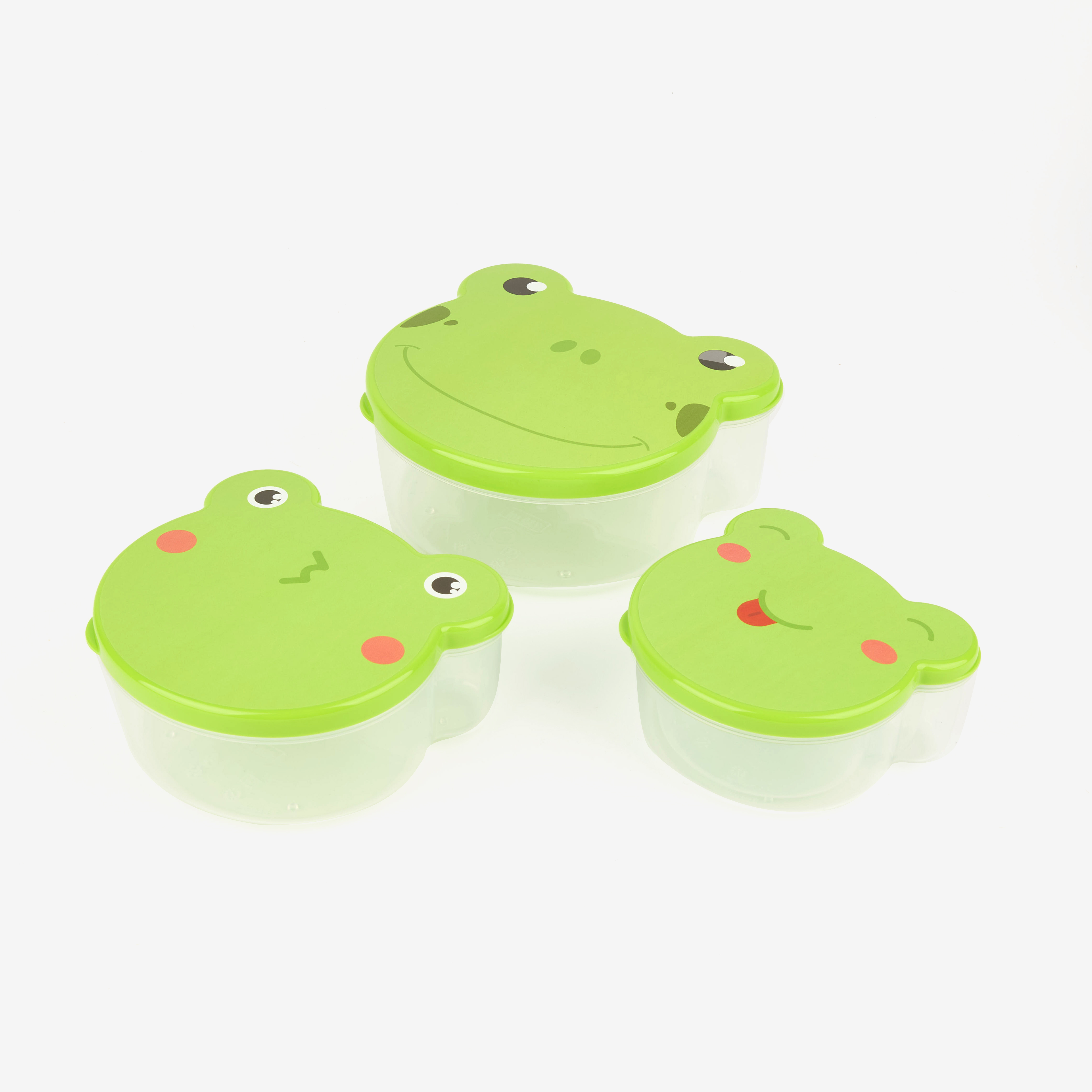 Set de 3 tápers de polipropileno infantiles Animales