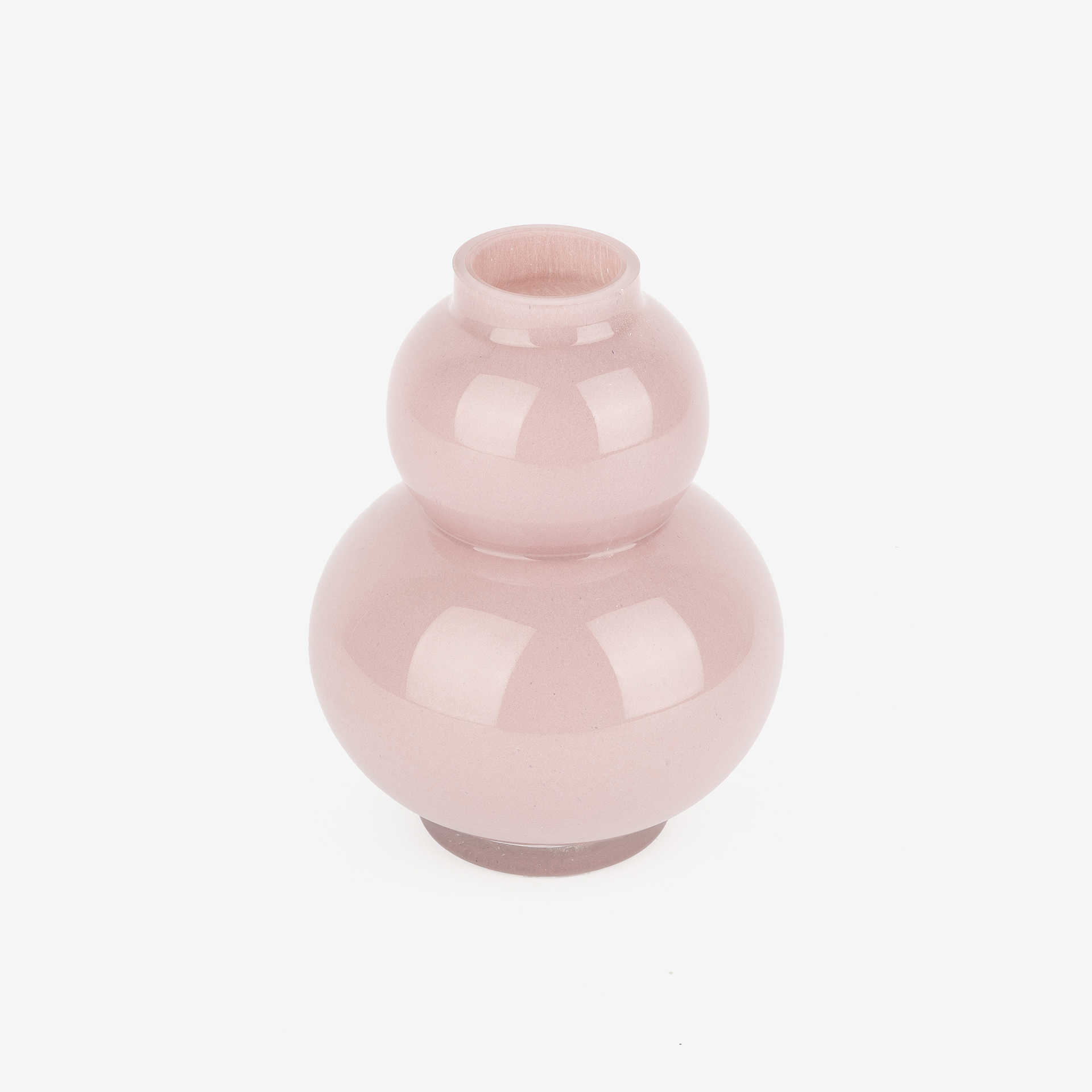 Jarr&oacute;n de cristal rosa palo Lia &Oslash;14x18cm