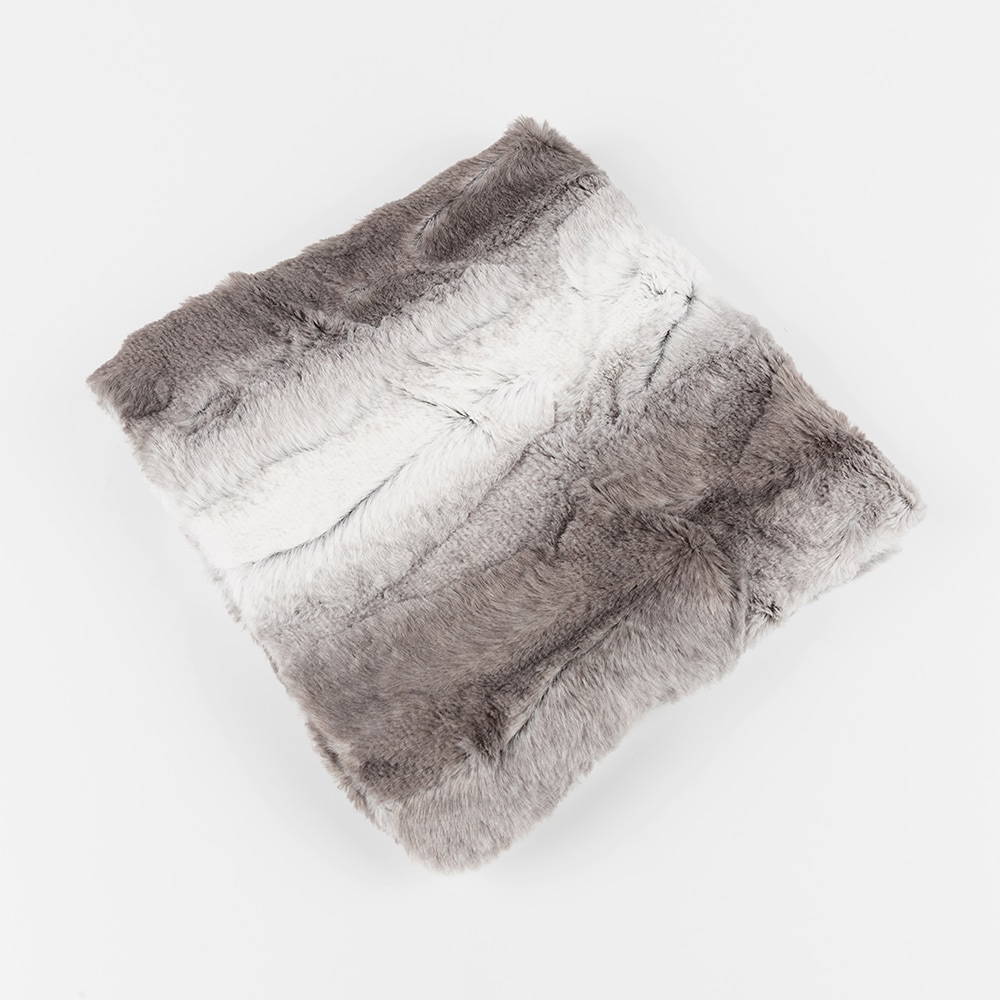 Funda de coj&iacute;n de felpa gris Alp 45x45cm