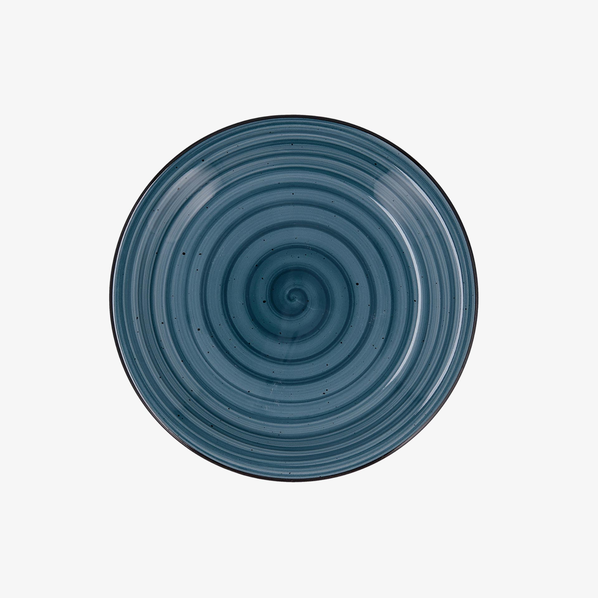 Set de 3 platos de postre azules de cer&aacute;mica Azura &Oslash;19cm