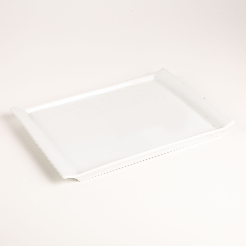 Fuente plancha de porcelana blanca Gastro Fresh 31cm
