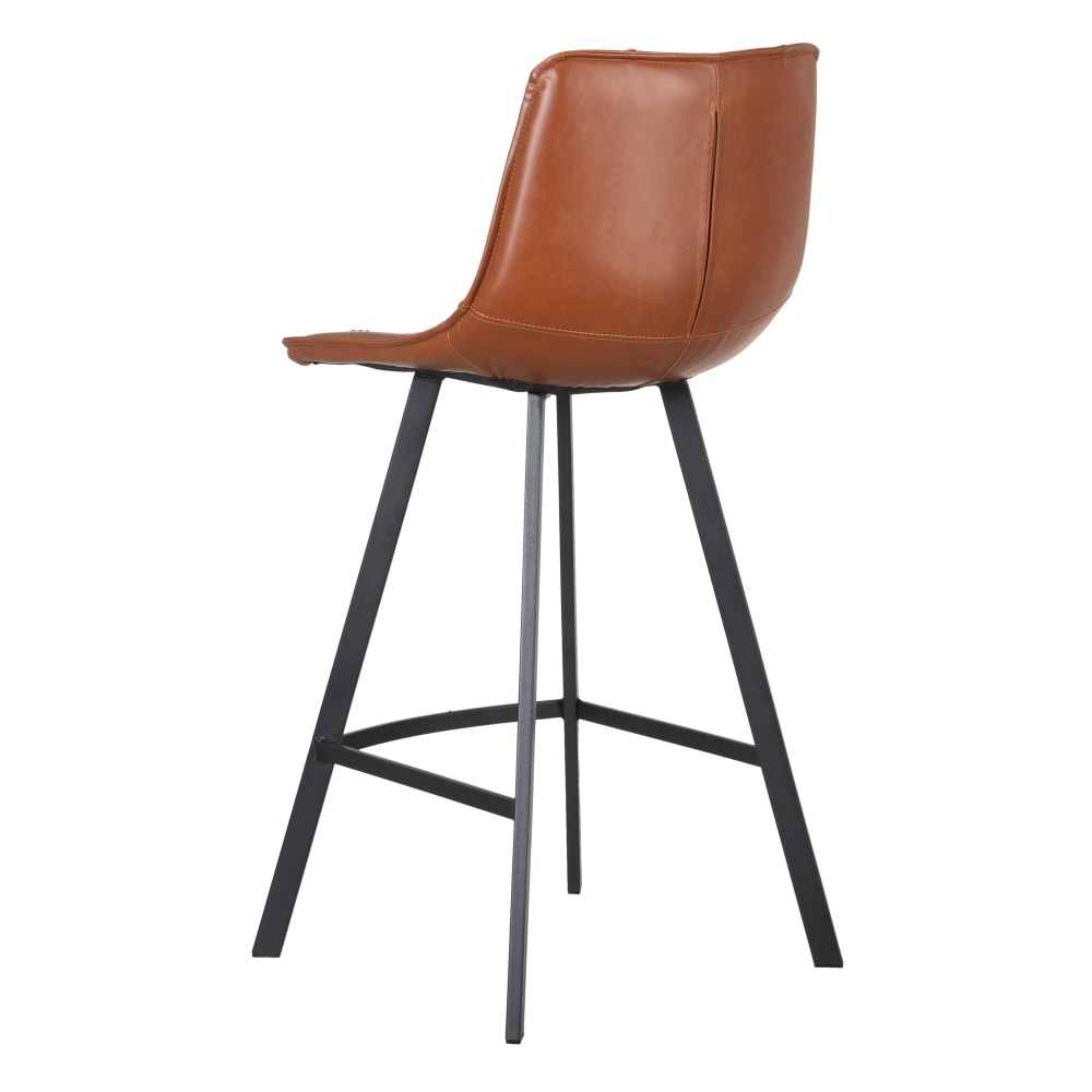 Set de 2 taburetes simil piel marr&oacute;n 95cm