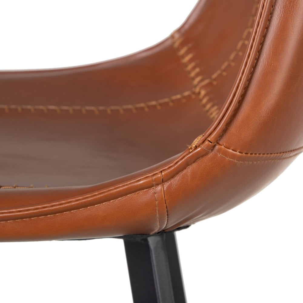 Set de 2 taburetes simil piel marr&oacute;n 95cm