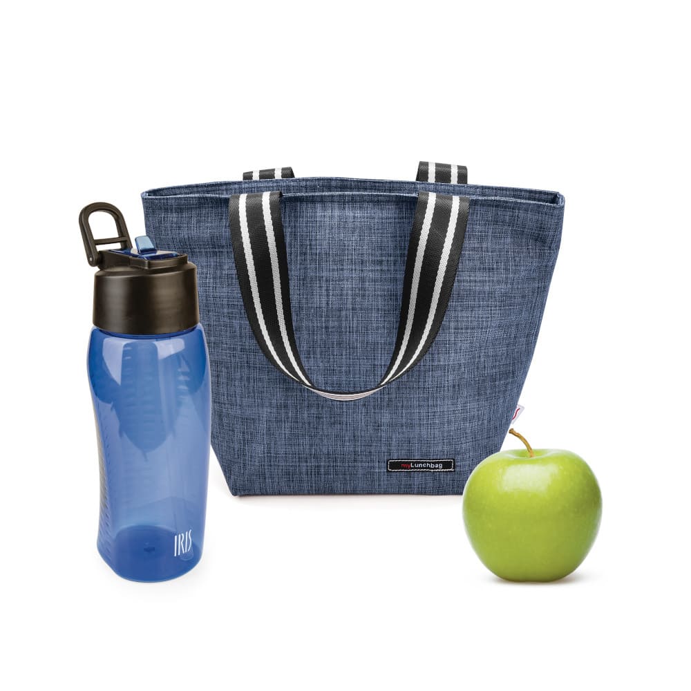 Bolsa lunch bag azul jaspeado