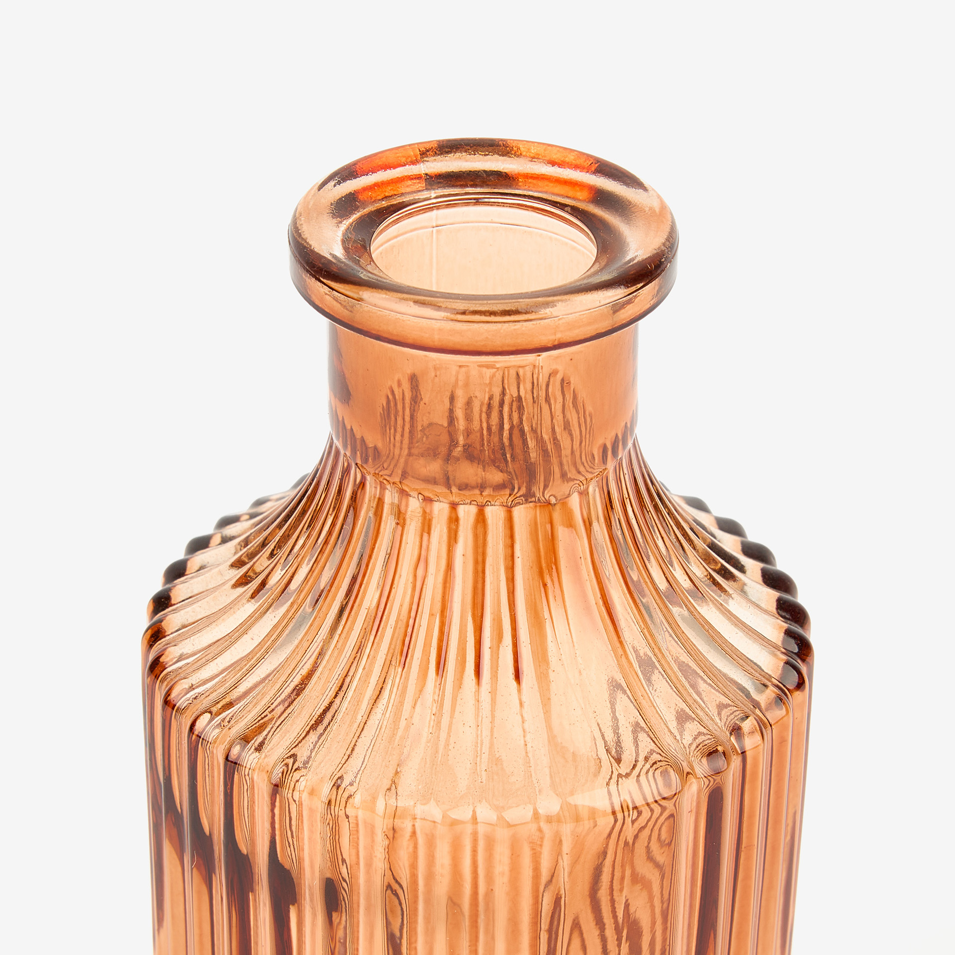 Jarrón cristal ambar Bocca Ø7x15cm