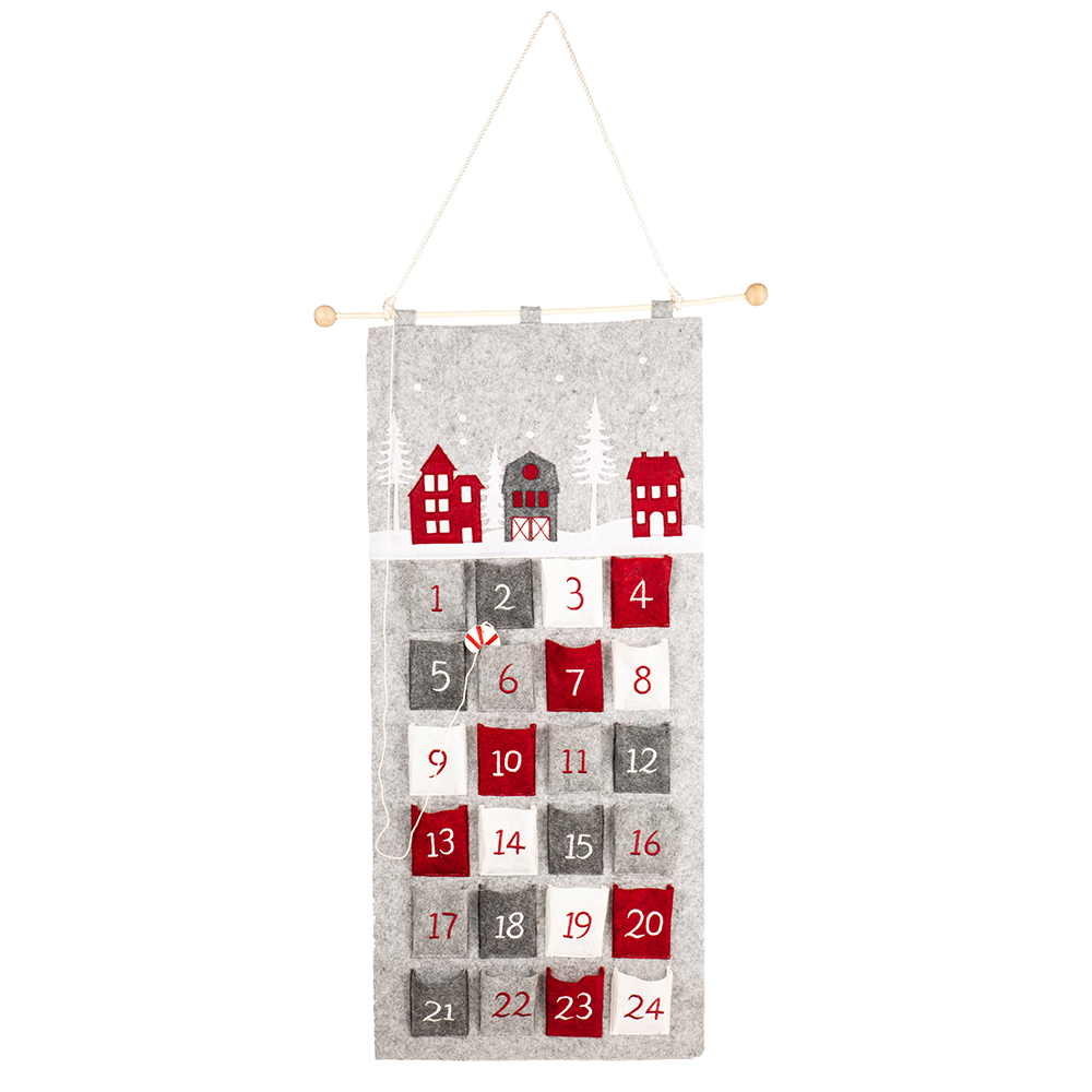 Calendario de adviento gris 80cm