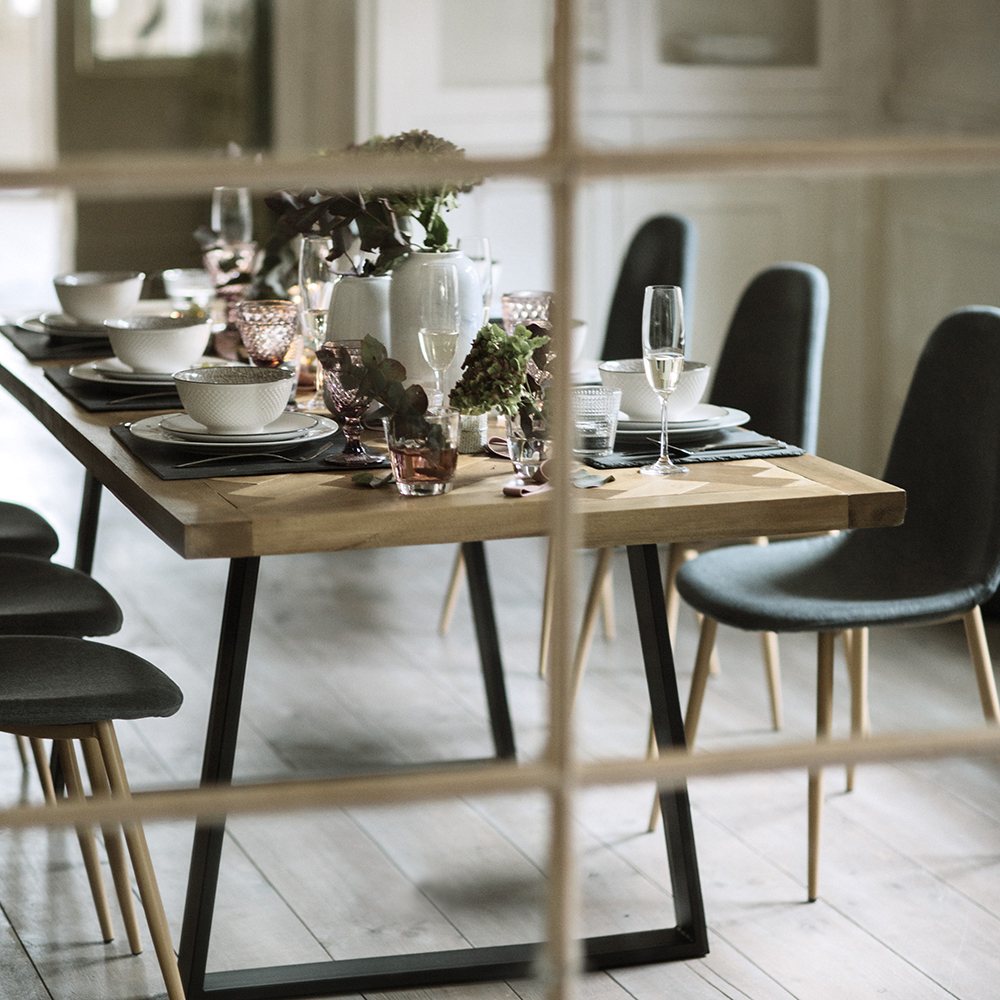 Silla de comedor gris oscuro Concept 45x55x86cm