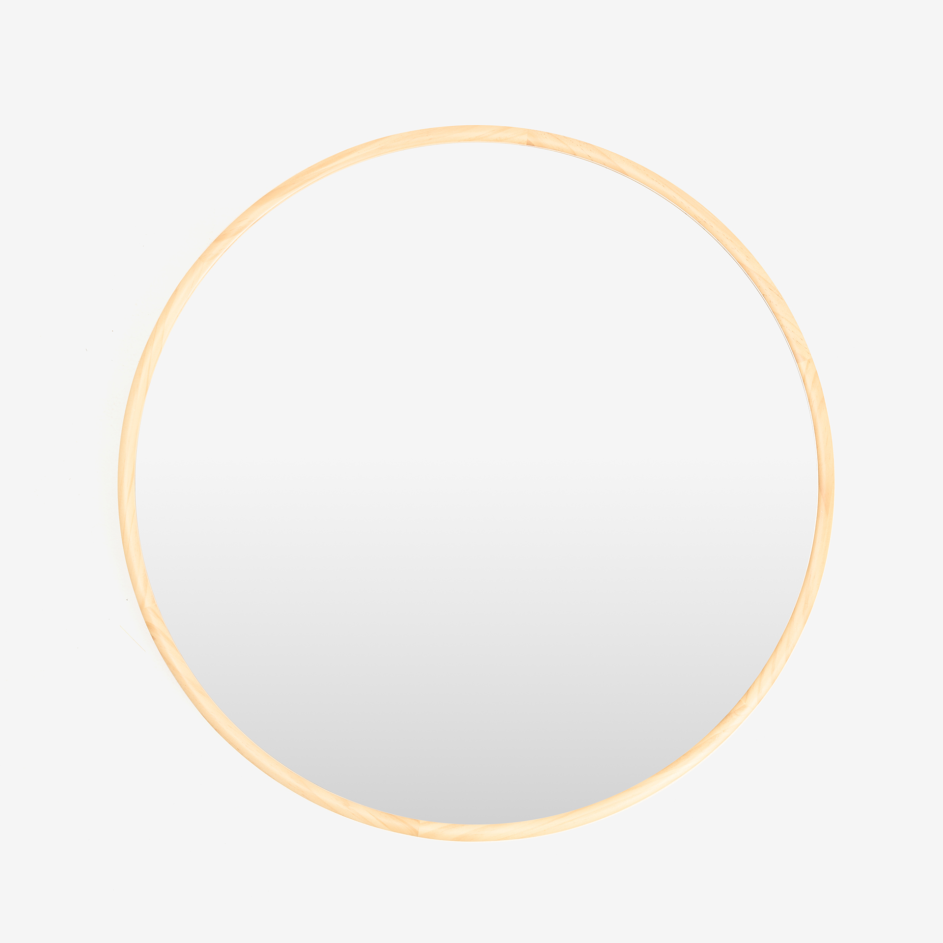 Espejo de pared redondo con marco madera Jalota Ø60cm