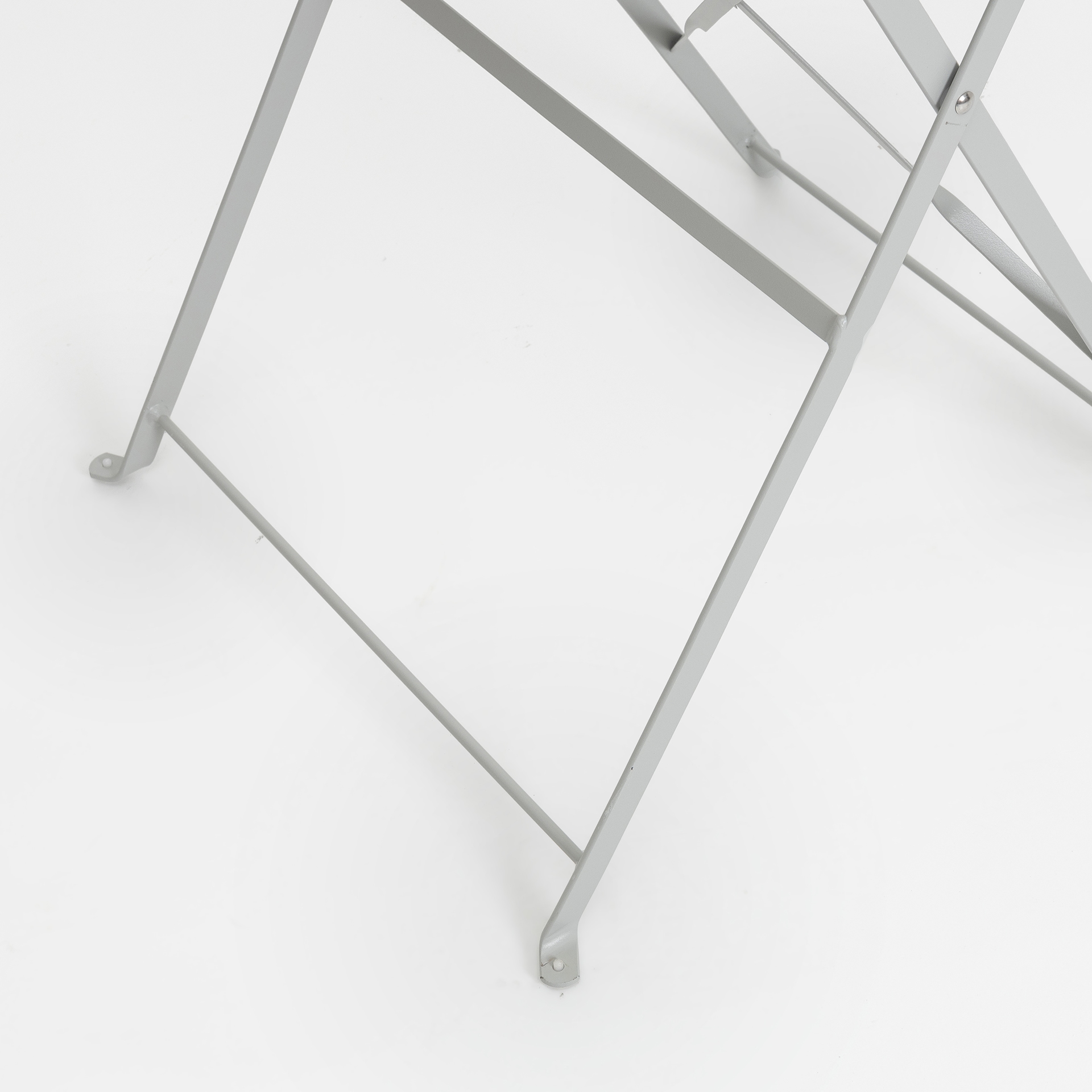 Conjunto de jard&iacute;n mesa con dos sillas gris claro Bistro &Oslash;60cm