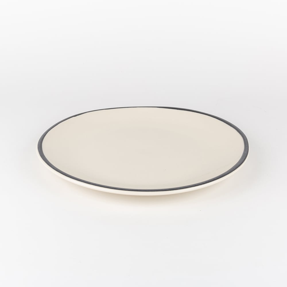 Plato llano de gres blanco Arty 27cm