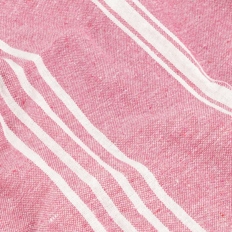 Pareo de algodón con rayas rojas Cannes 85x170cm