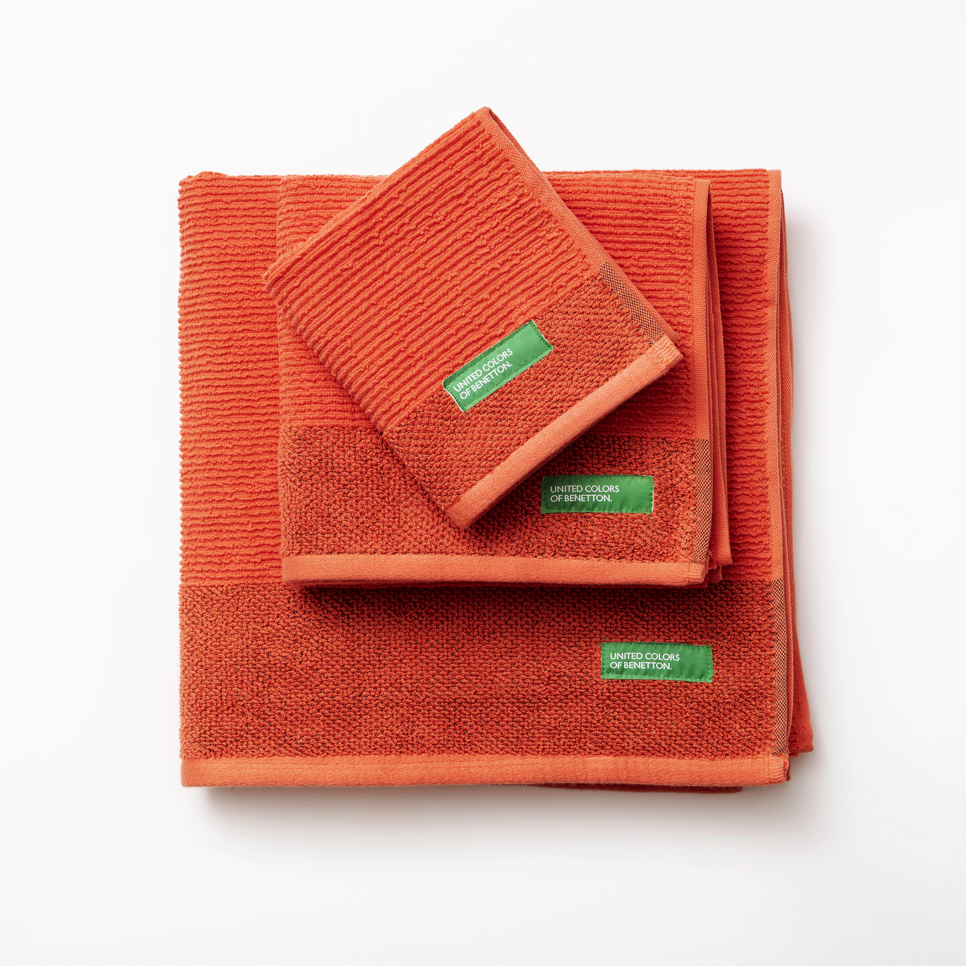 Set de 3 toallas de algodón rojo Benetton 450gr - Bergner