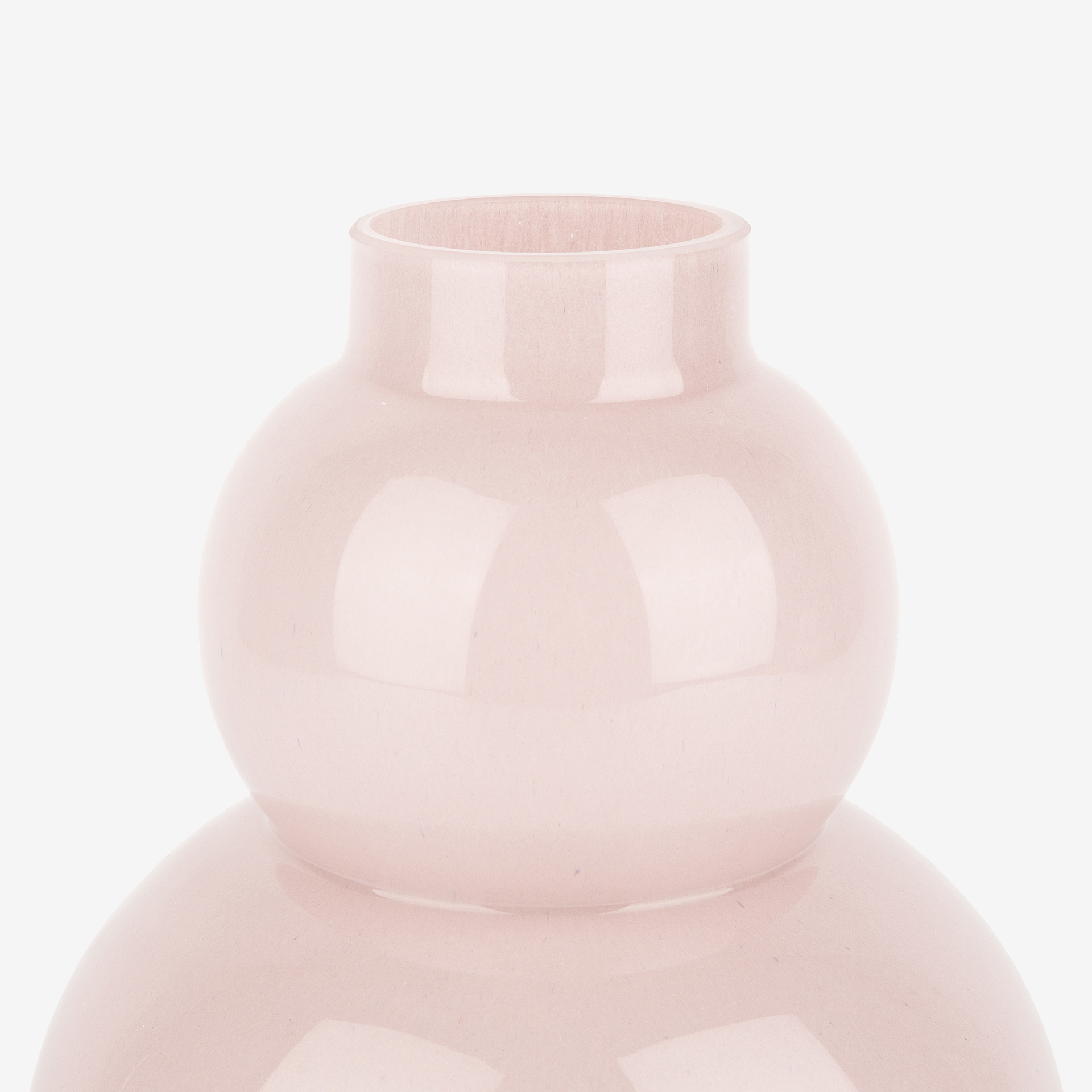 Jarrón de cristal rosa palo Lia Ø18x23cm