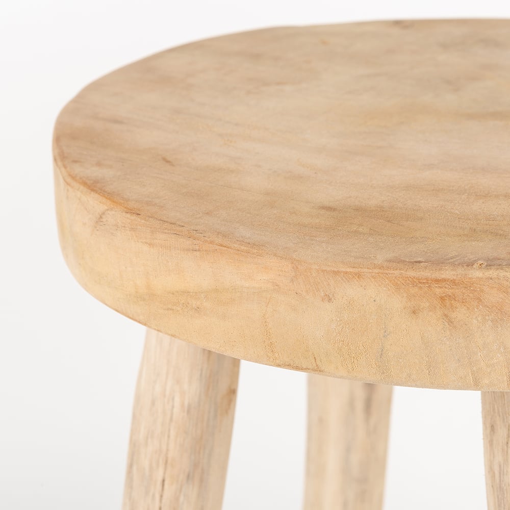 Taburete de madera de teca Rustic Ø30cm