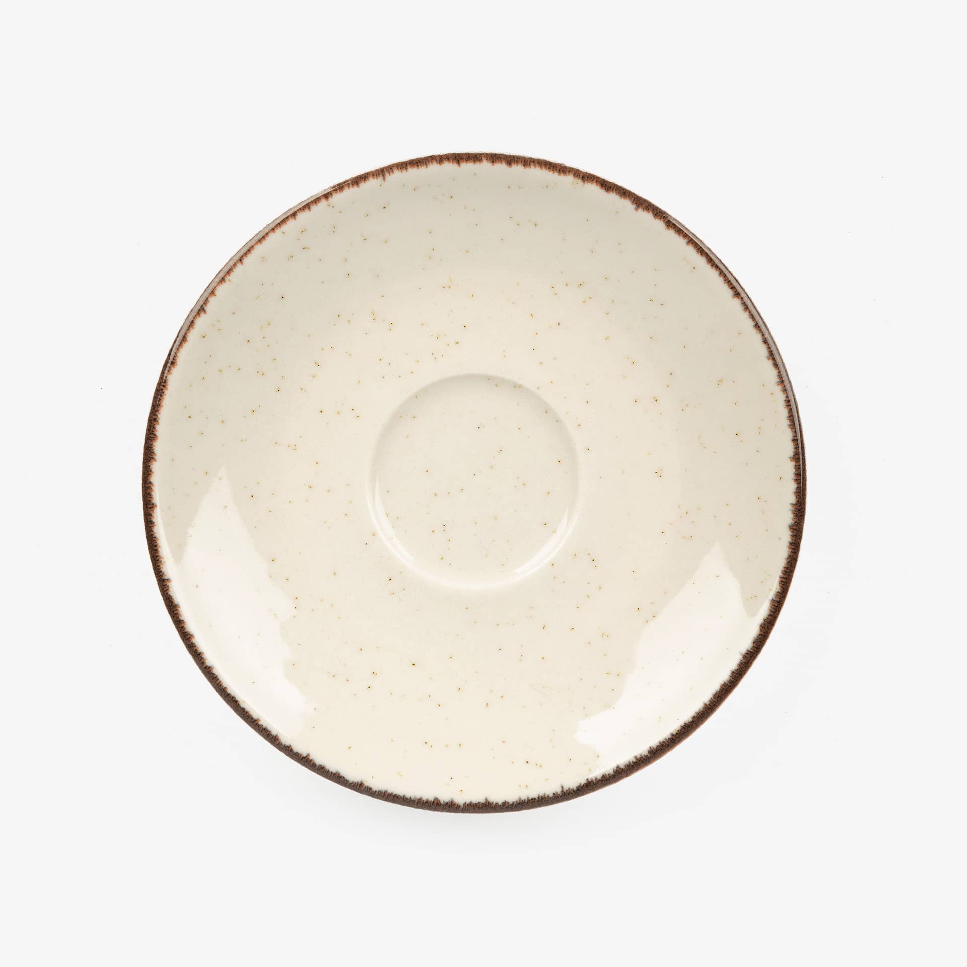 Taza de café con plato marfil de porcelana Olite 9cl